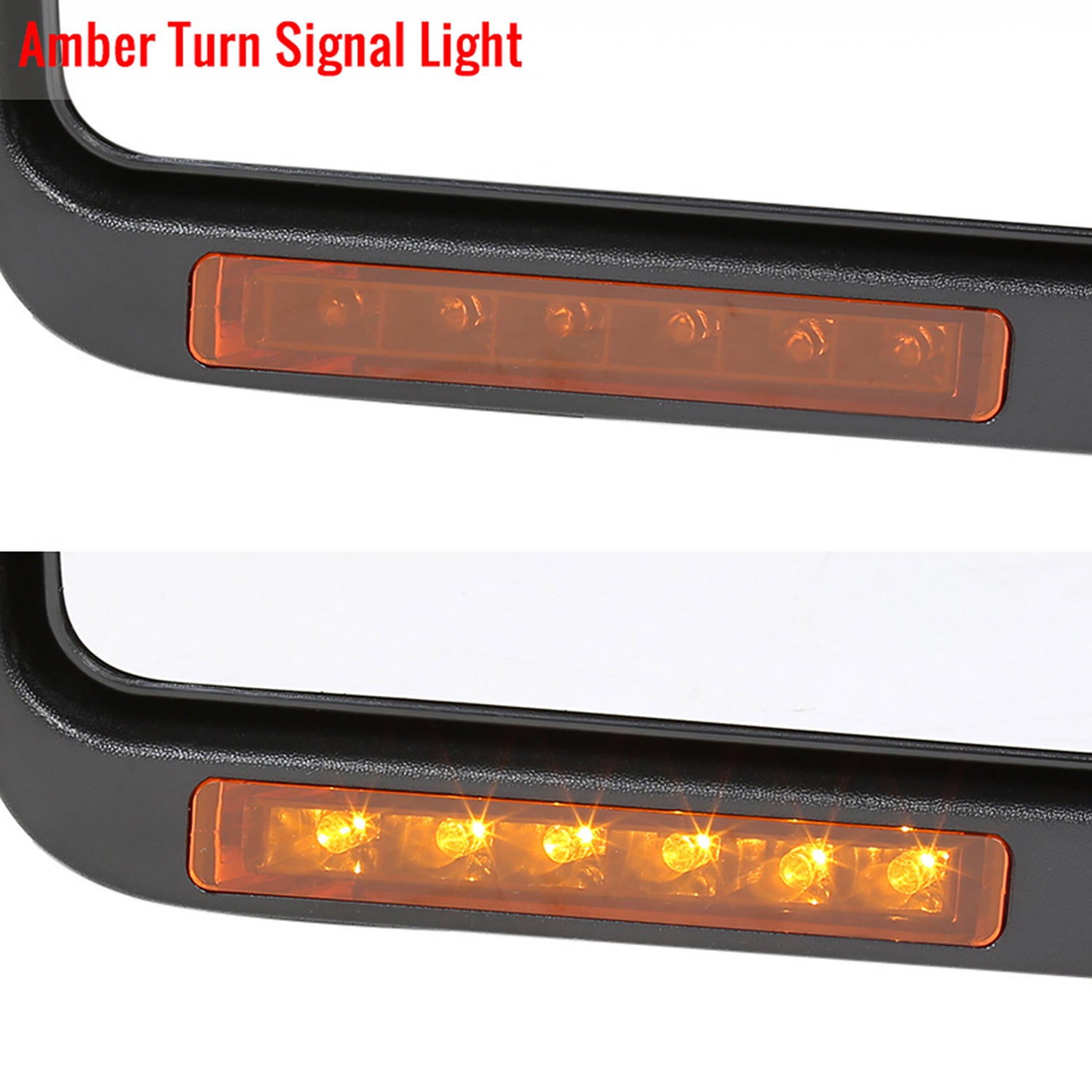 2007-2014 Ford F150 Black Heated Side Mirror &Amber Signal Puddle Light Driver