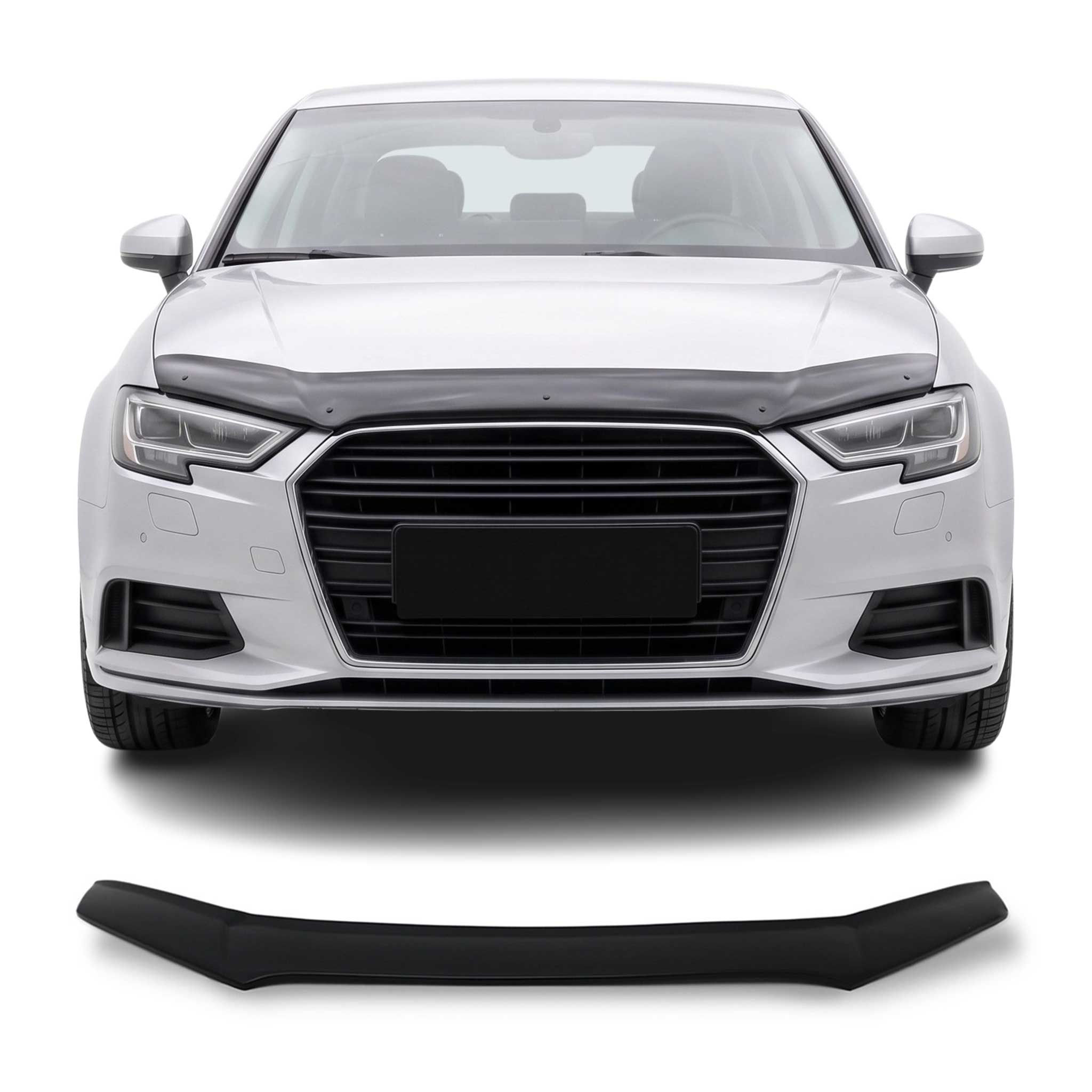2012-2020 Audi A3 8V Front Bug Shield Hood Deflector 1 Pc Smoke