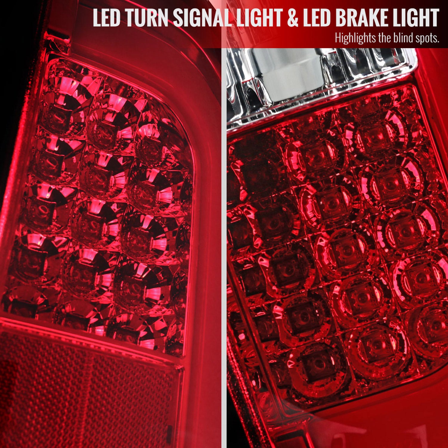 2014-2021 Toyota Tundra Sequential LED Tail Lights Chrome/Red Clear Lens