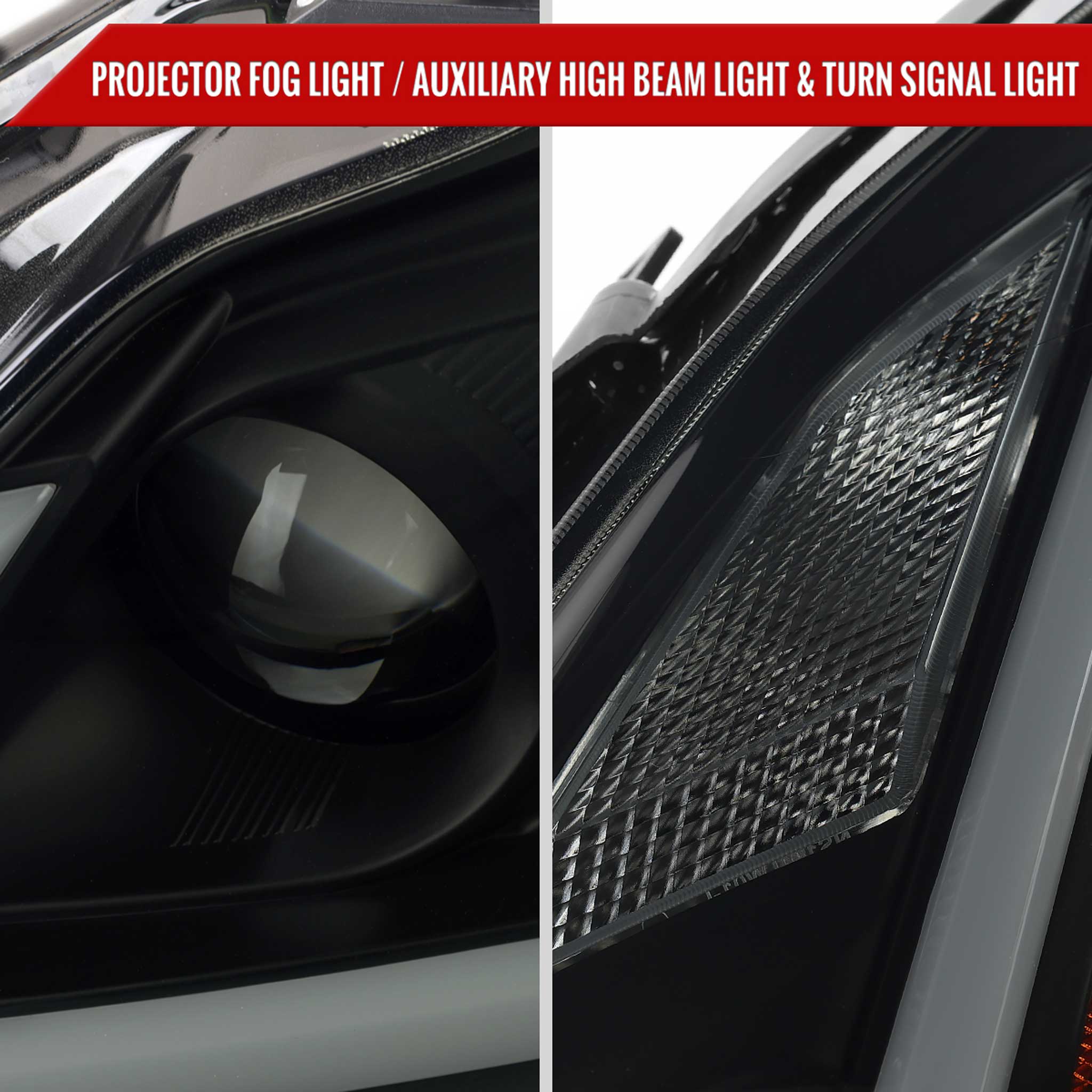 For Infiniti G37 2008-13 / Q60 Coupe 2014-15 LED Projector Headlights Sequential Matte Black Smoked Lens Switchback