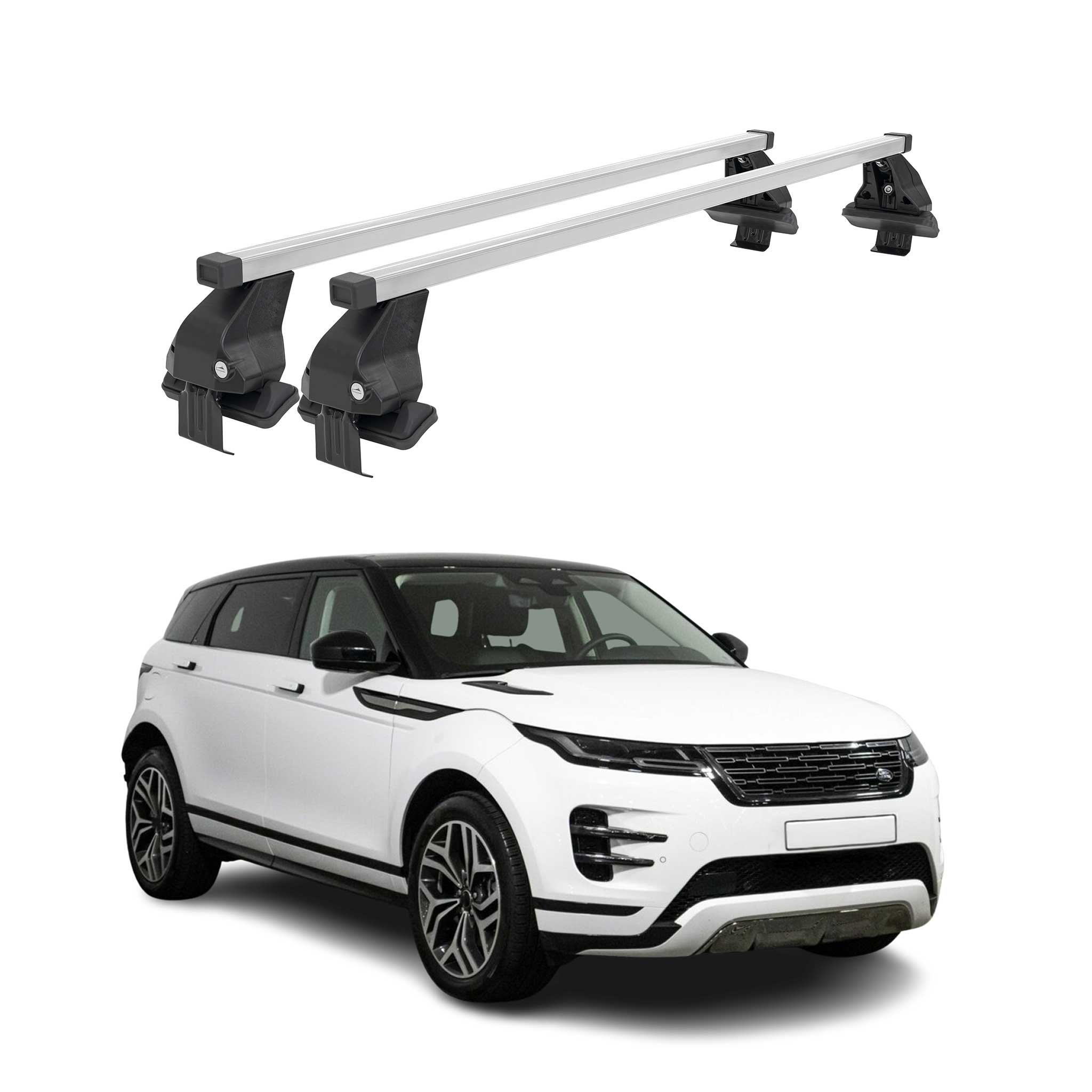 2020-2026 Land Rover Range Rover Evoque Roof Rack Cross Bars Silver