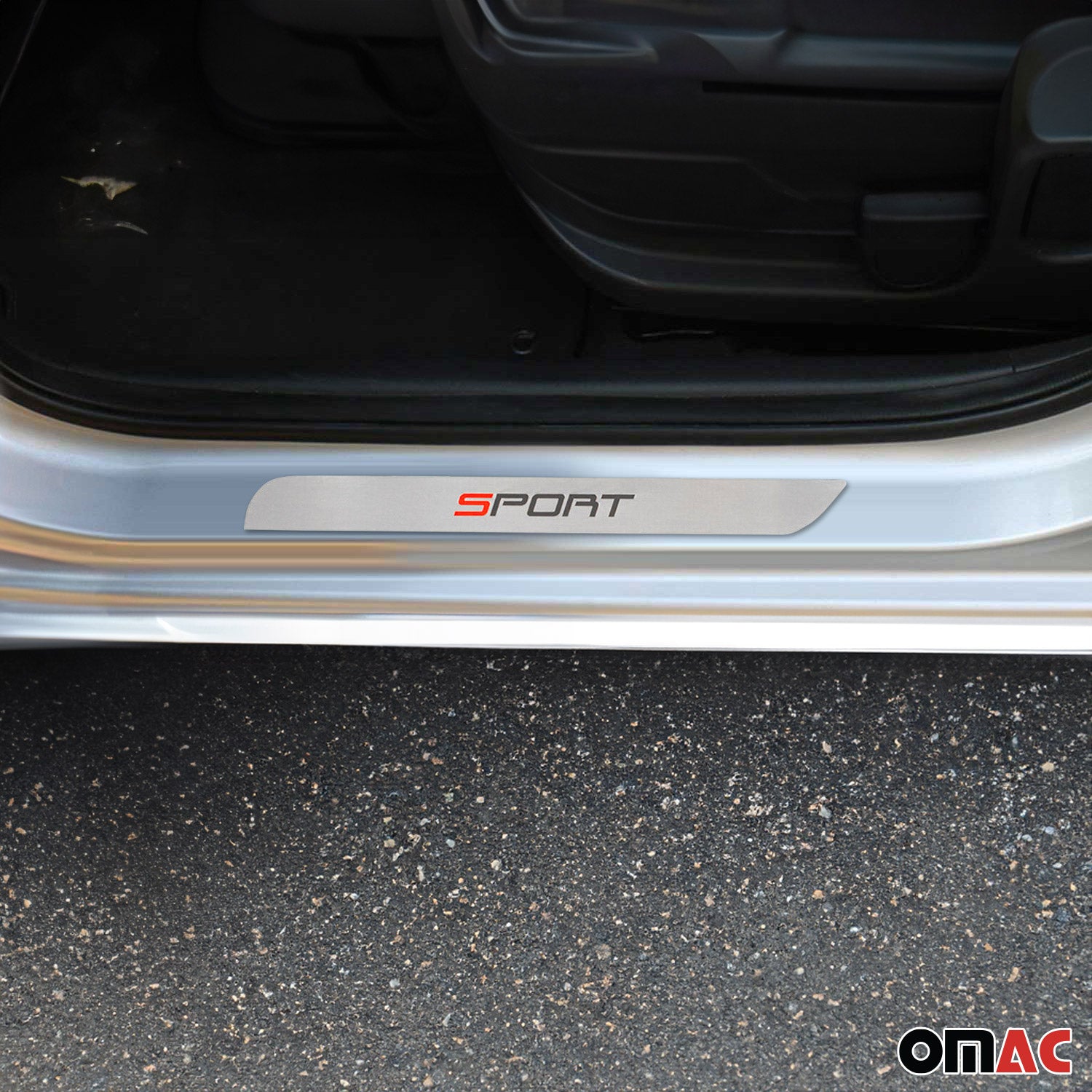 Door Sill Scuff Plate Protector Sport Universal Stainless Steel Chrome 2 Pcs