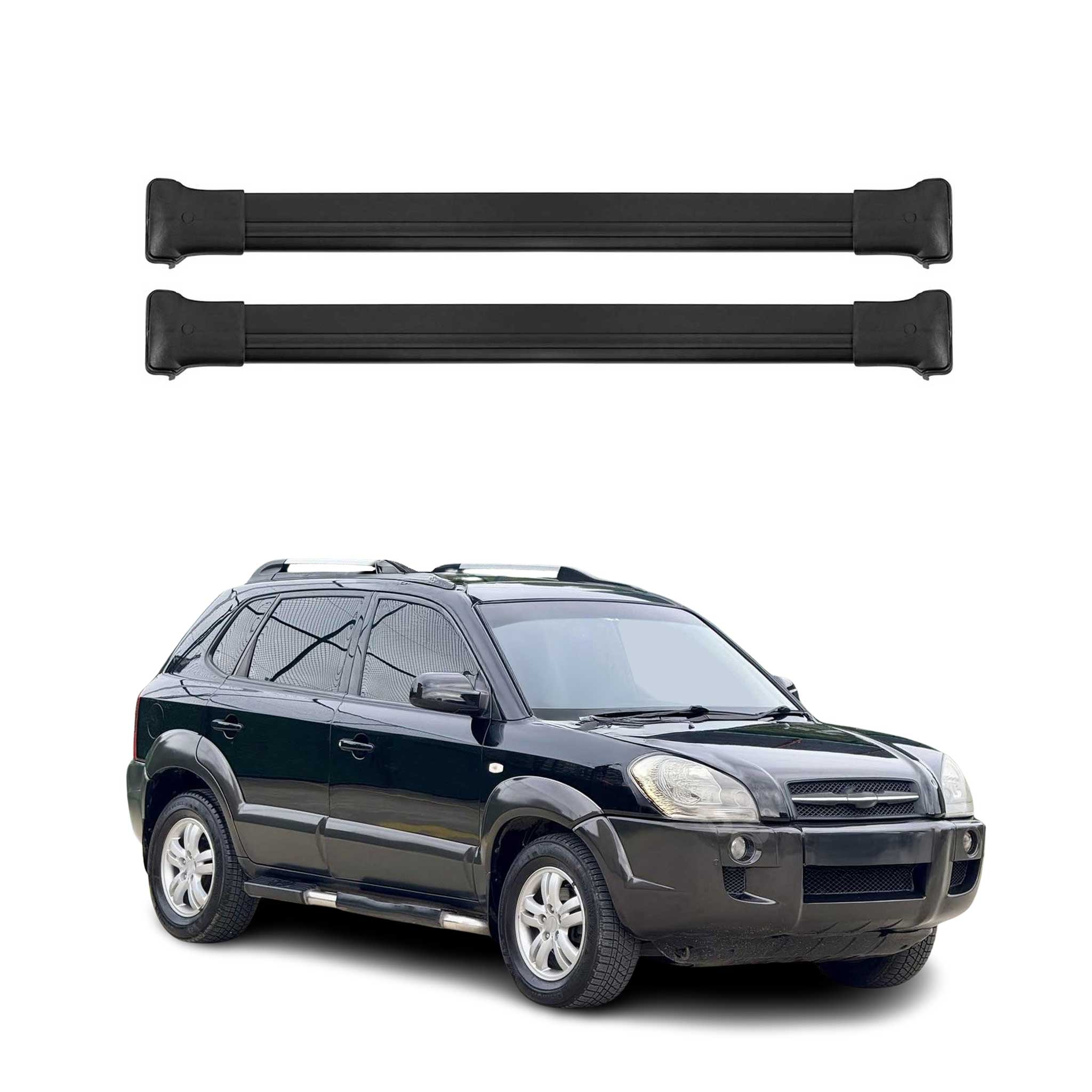 2005-2009 Hyundai Tucson Roof Rack Cross Bars Black