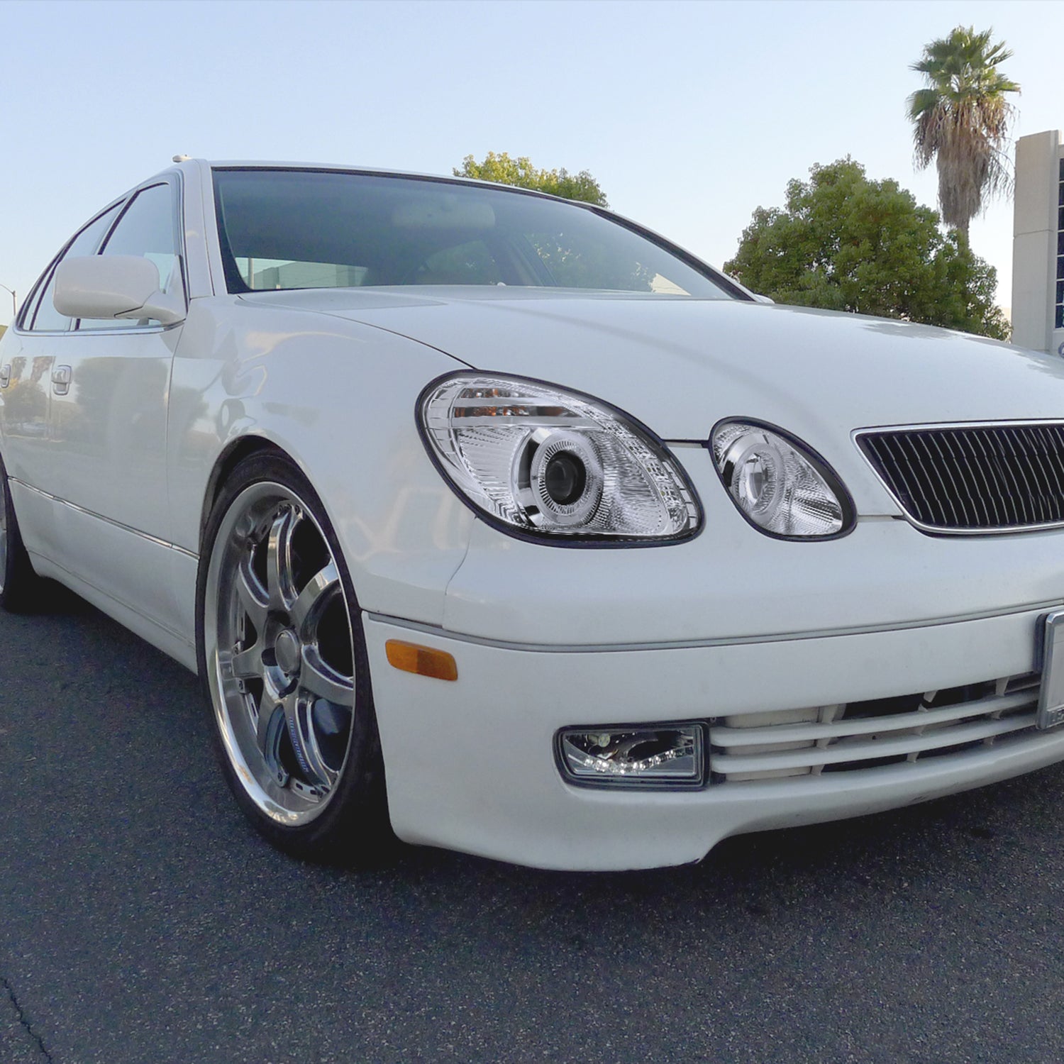 1998-2005 Lexus GS300/GS400/GS430 Halo Projector Headlights LED Light Chrome