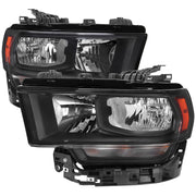 2019-2024 Dodge RAM 2500/3500/4500/5500 Factory Headlights Matt Black/Clear