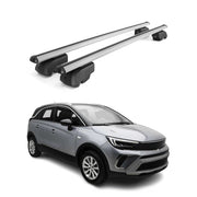 2017-2024 Opel Crossland X Roof Rack Cross Bars Silver