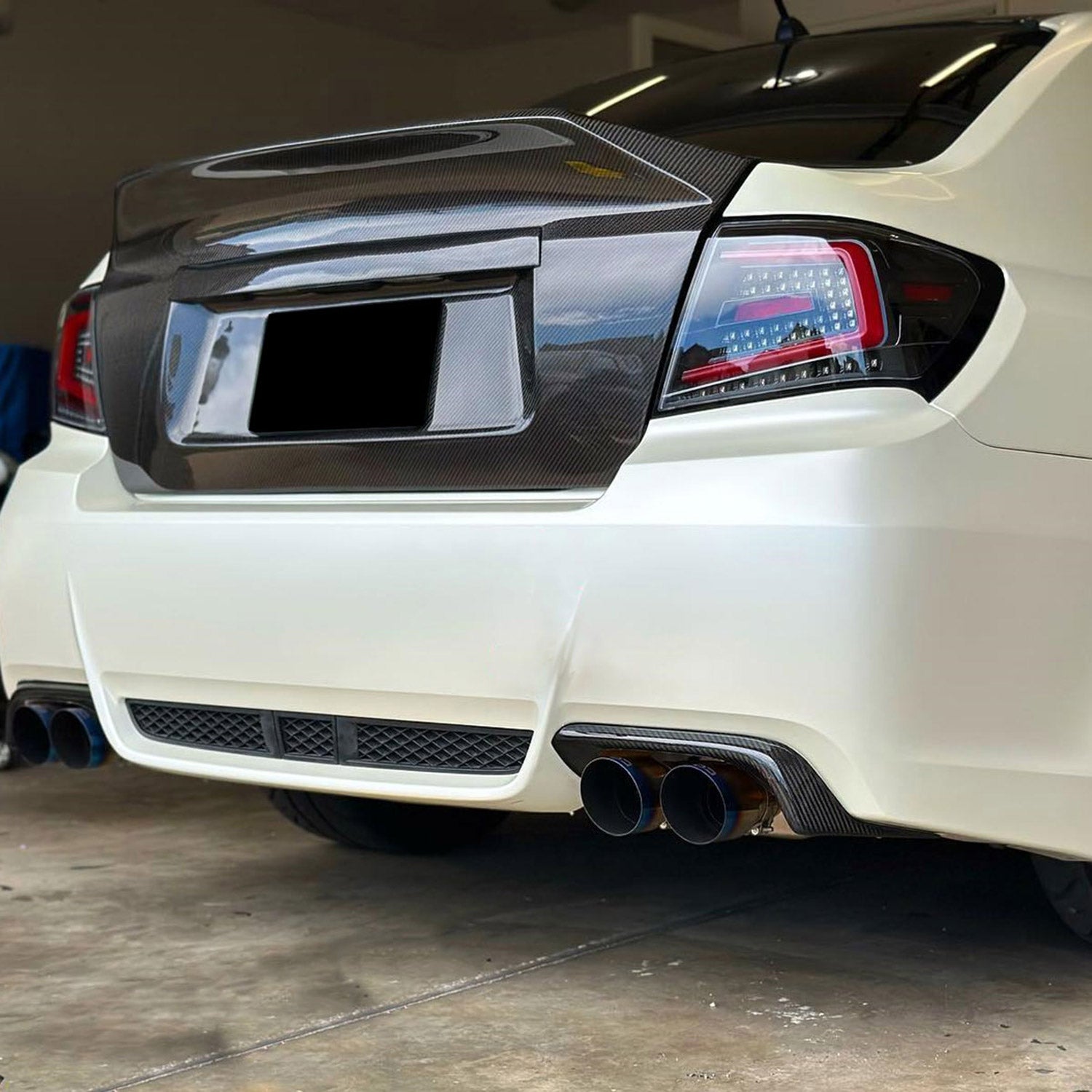 2008-2014 Subaru Impreza WRX/STI LED Turn Signal Tail lights Jet Black/Clear