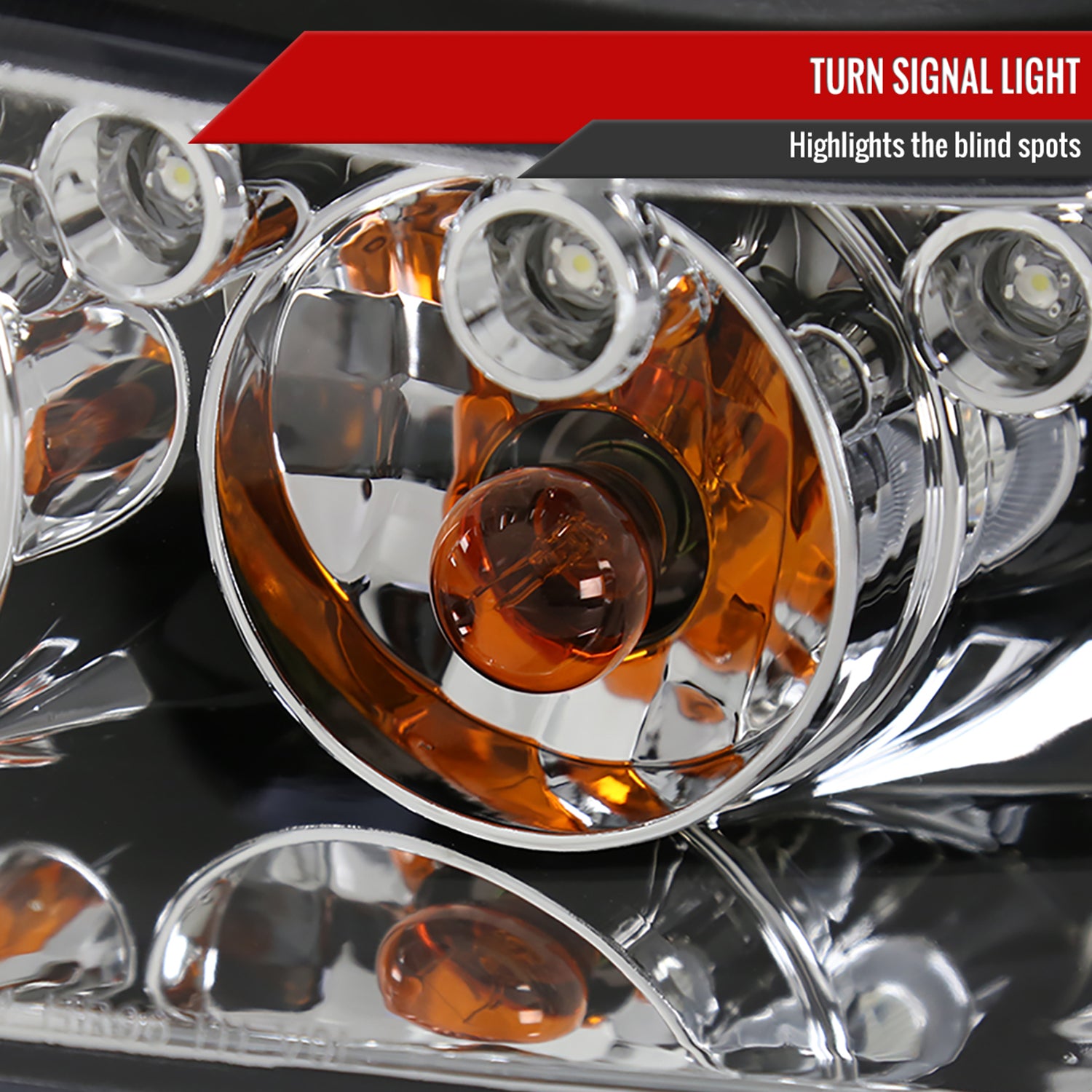 1997-2005 Chevy Malibu/ Oldsmobile Dual Halo Headlights Chrome