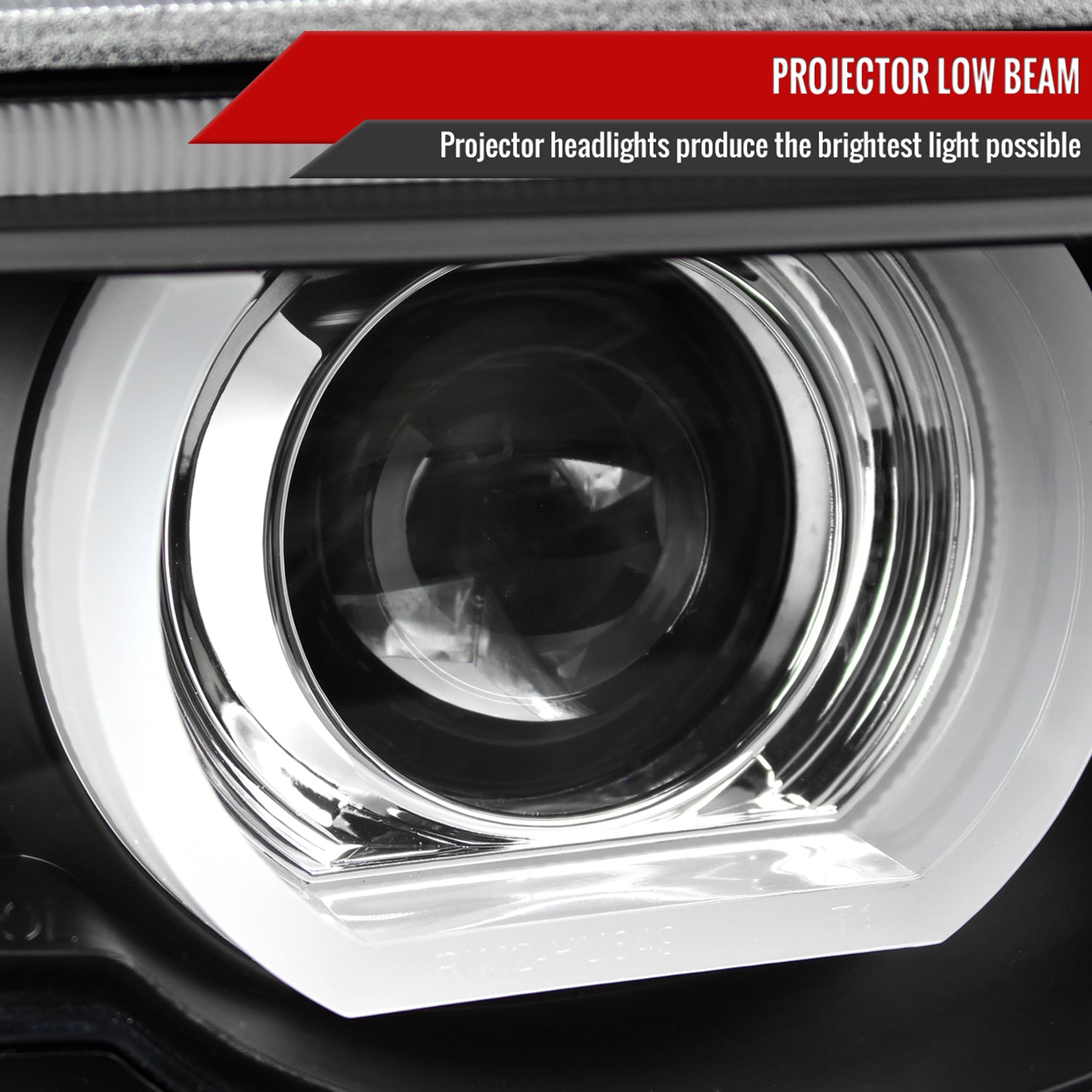 1995-2001 BMW E38 7 Series LED Bar Dual Halo Projector Headlights Matt Black