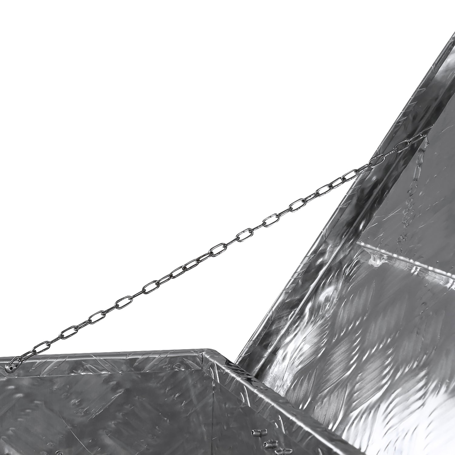 Universal 44" Heavy Duty Silver Alu Truck Tool Box w/ Side Handles Lock & Keys