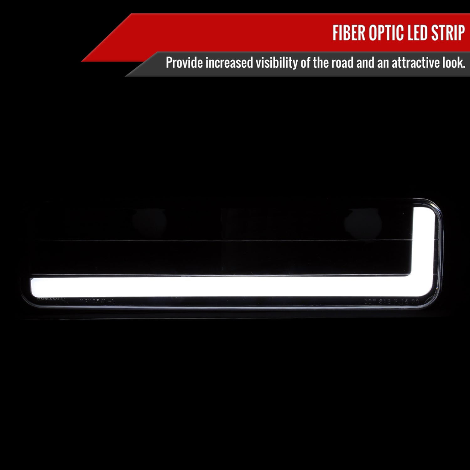 1988-1998 Chevy/GMC C10 C/K LED Strip Bumper Corner Signal Lights Matt Black
