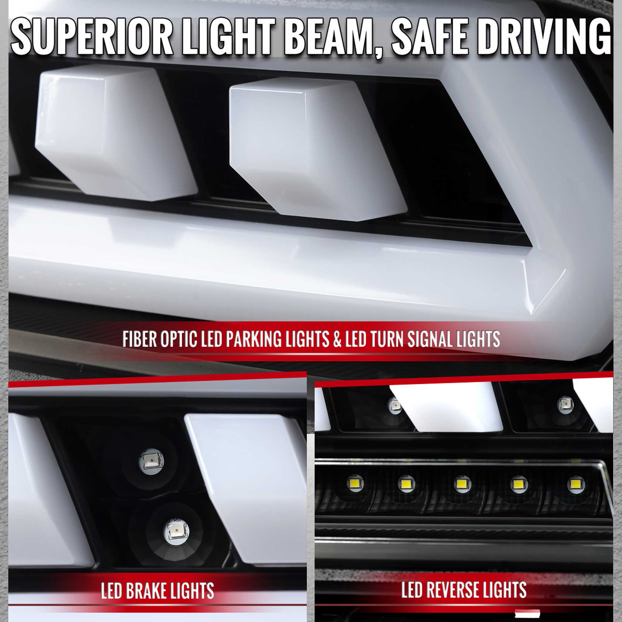 For Chevrolet Camaro 2014-2015 Full Red LED Sequential Tail Light Black Housing Clear Lens