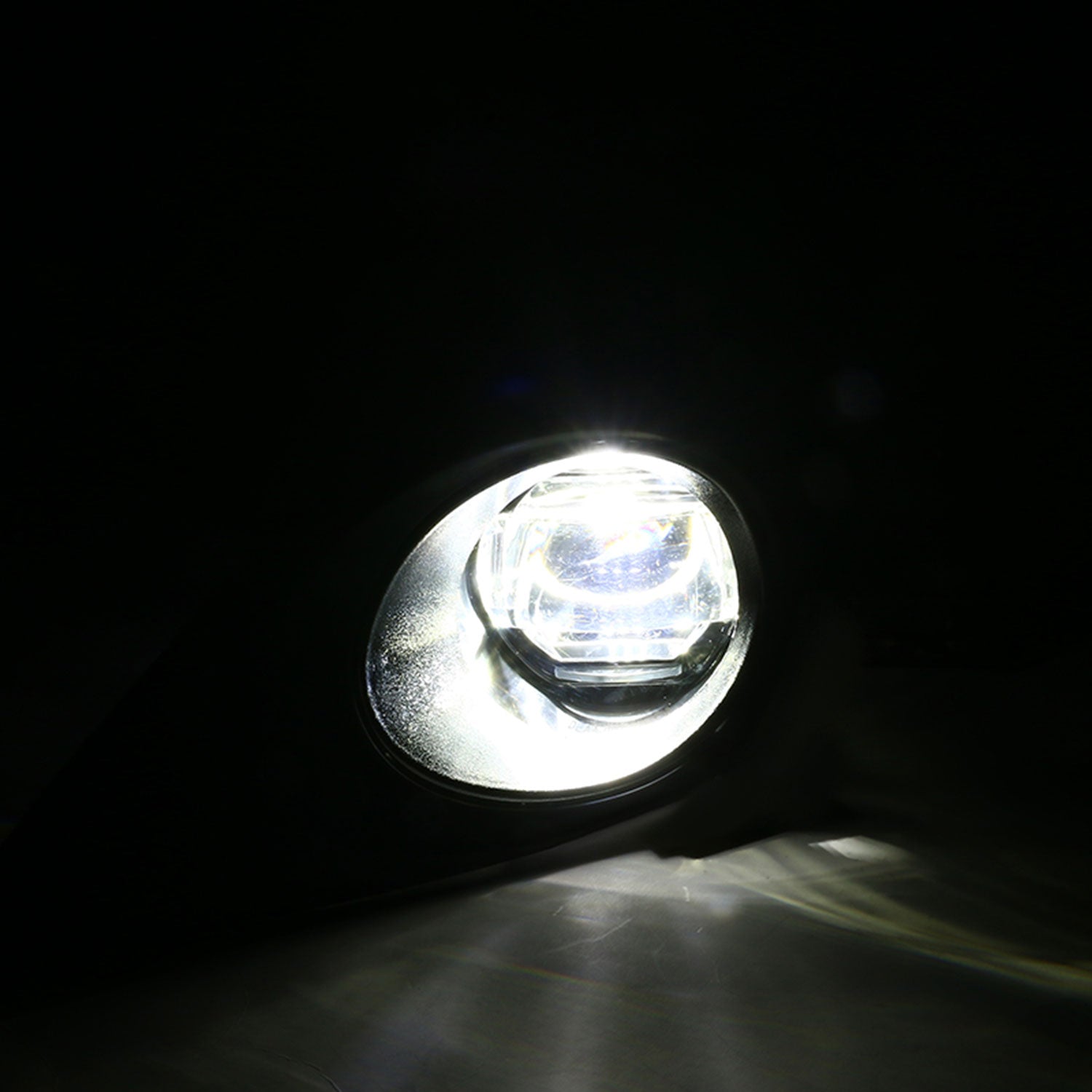 2012-2014 Toyota Camry SMD LED Fog Lights Switch & Black Bezels Chrome