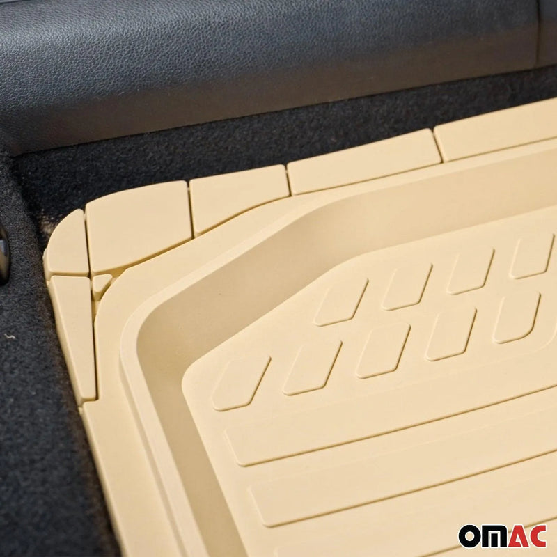 Toyota Corolla Heavy Duty Trim to fit Floor Mats Liner Tan All Weather 4Pcs