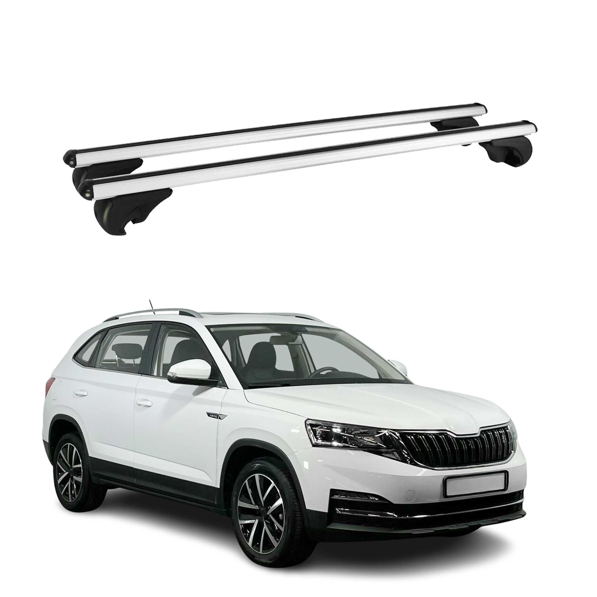 2019-2024 Skoda Kamiq Roof Rack Cross Bars Silver