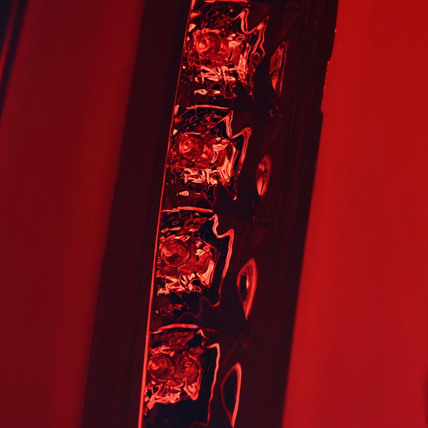 2011-2013 Ford Fiesta Hatchback LED Tail Lights Chrome Housing/Red Lens