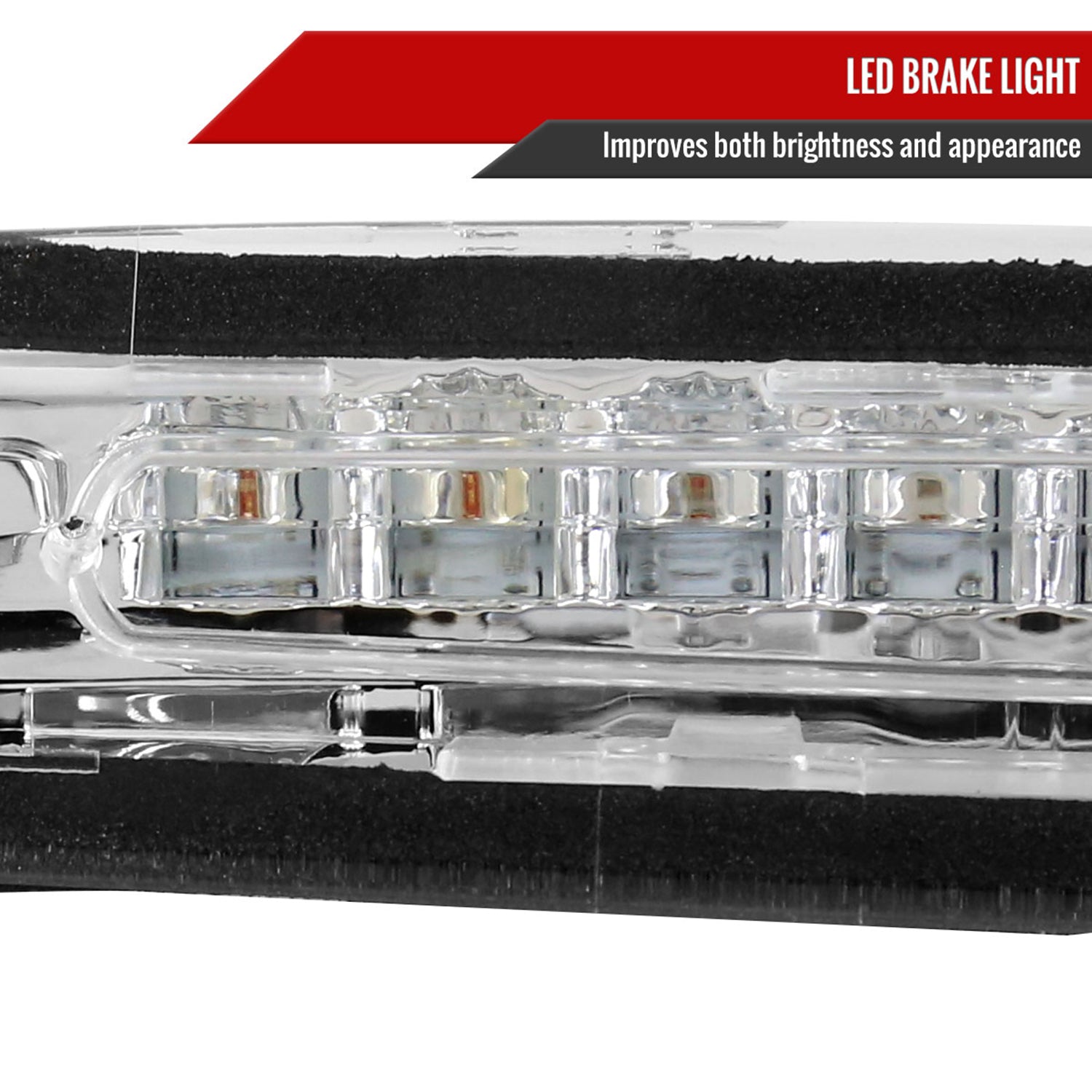 2005-2009 Ford Mustang LED 3rd Brake Light Chrome Housing/Clear Lens