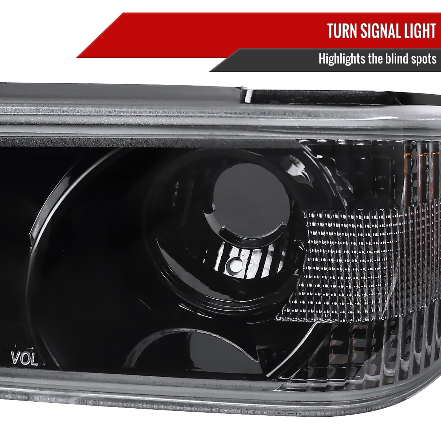 2004-2012 Chevy Colorado GMC Canyon Corner Lights Jet Black/Clear Lens