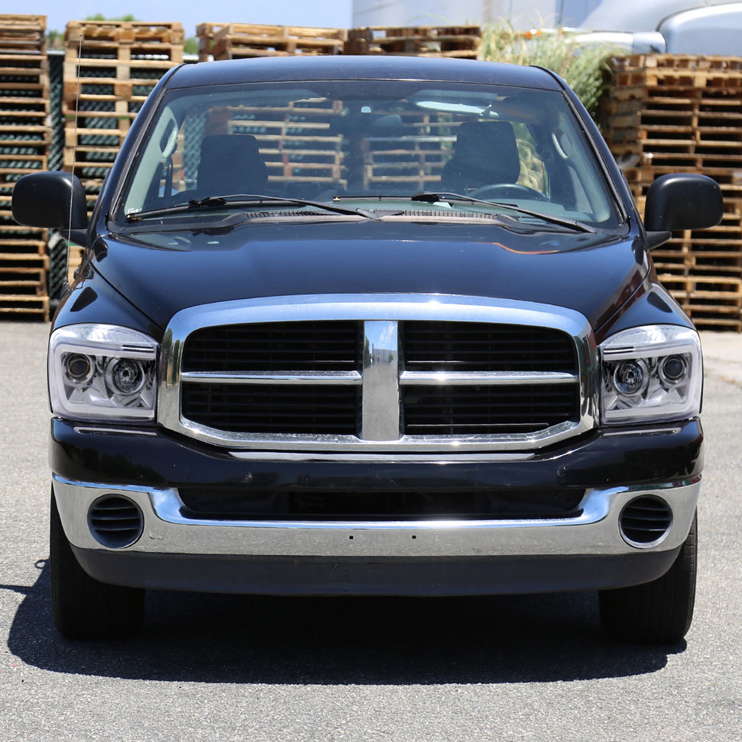 2006-2008 Dodge RAM 1500/ 06-2009 2500 3500 LED CBar Projector Headlights Chrome