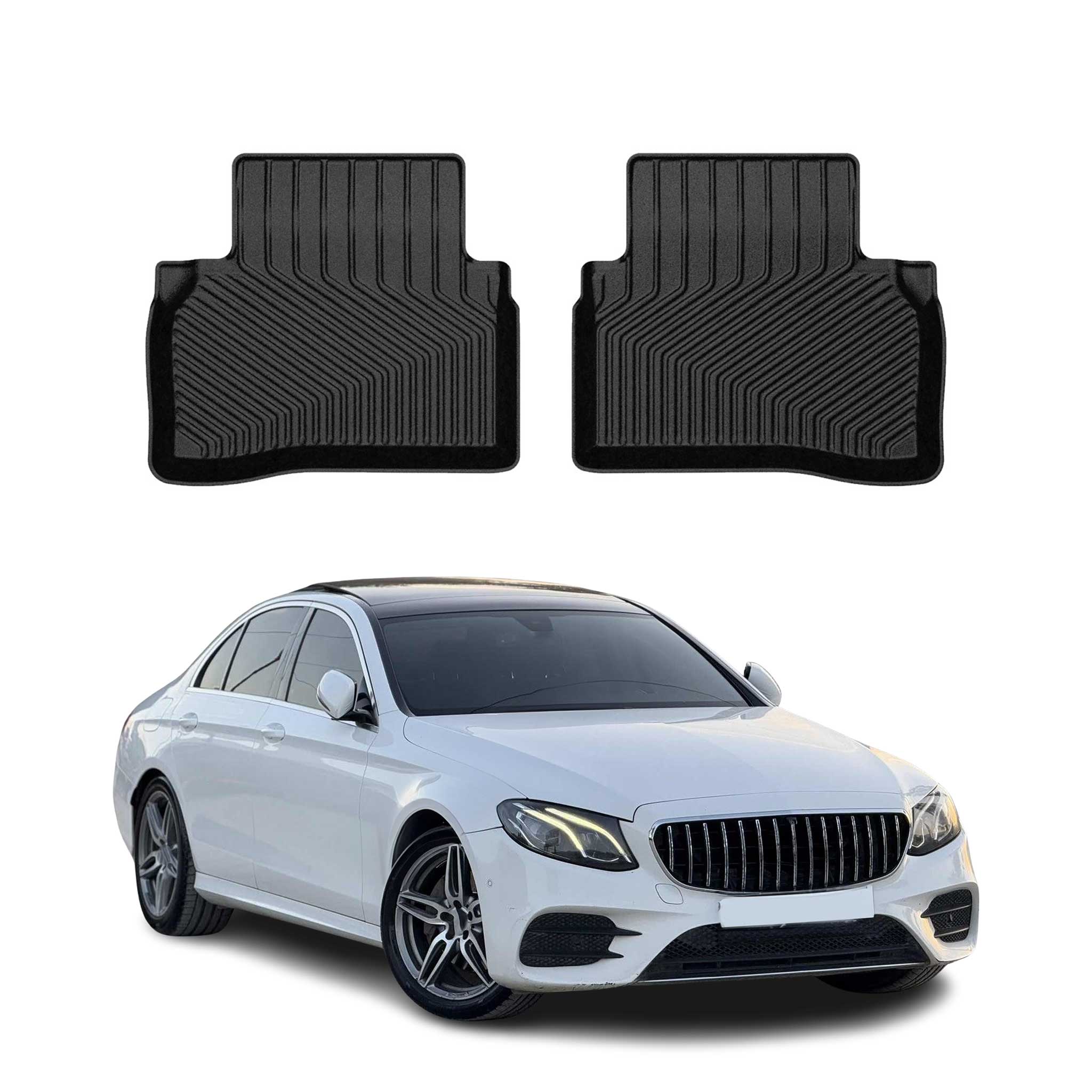 2017-2023 Mercedes E Class W213 Sedan Premium Floor Mats Liners Second Row Rear Black