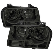 For Chrysler 300 2005-2010  Factory Style Headlights Chrome Housing Smoked Lens