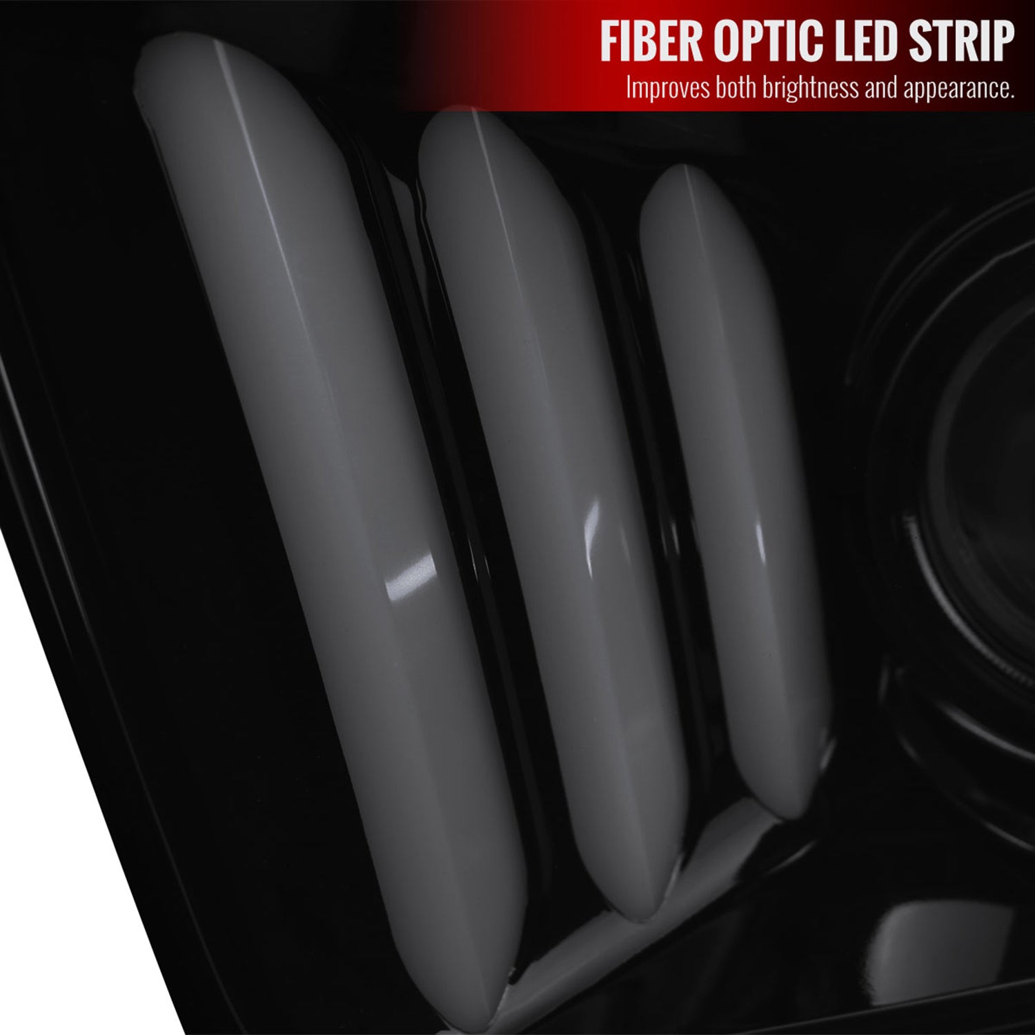 2005-2009 Ford Mustang LED Bar Projector Headlights Chrome/Smoke Lens