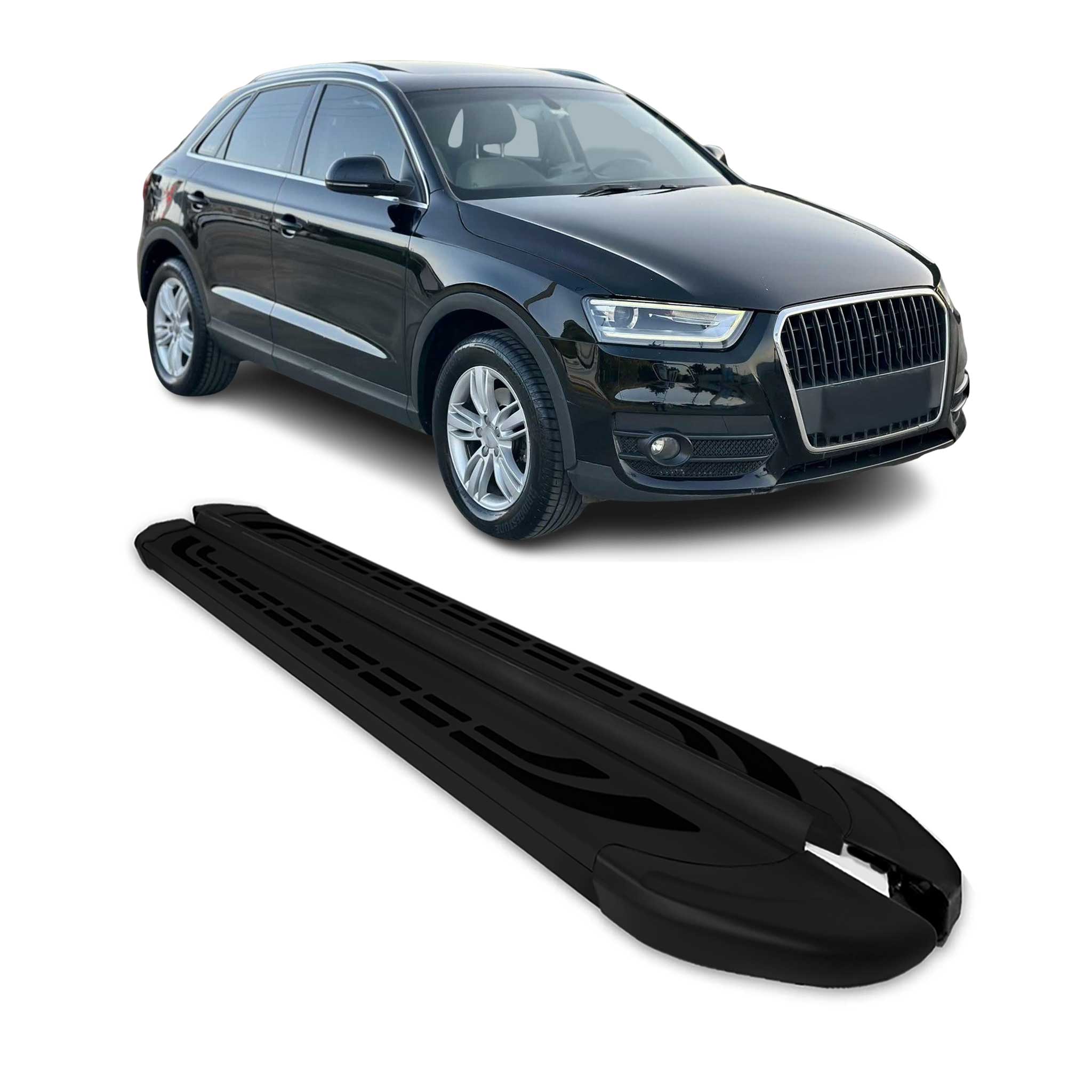2013-2018 Audi Q3 / Q3 Quattro Running Boards Side Steps Black