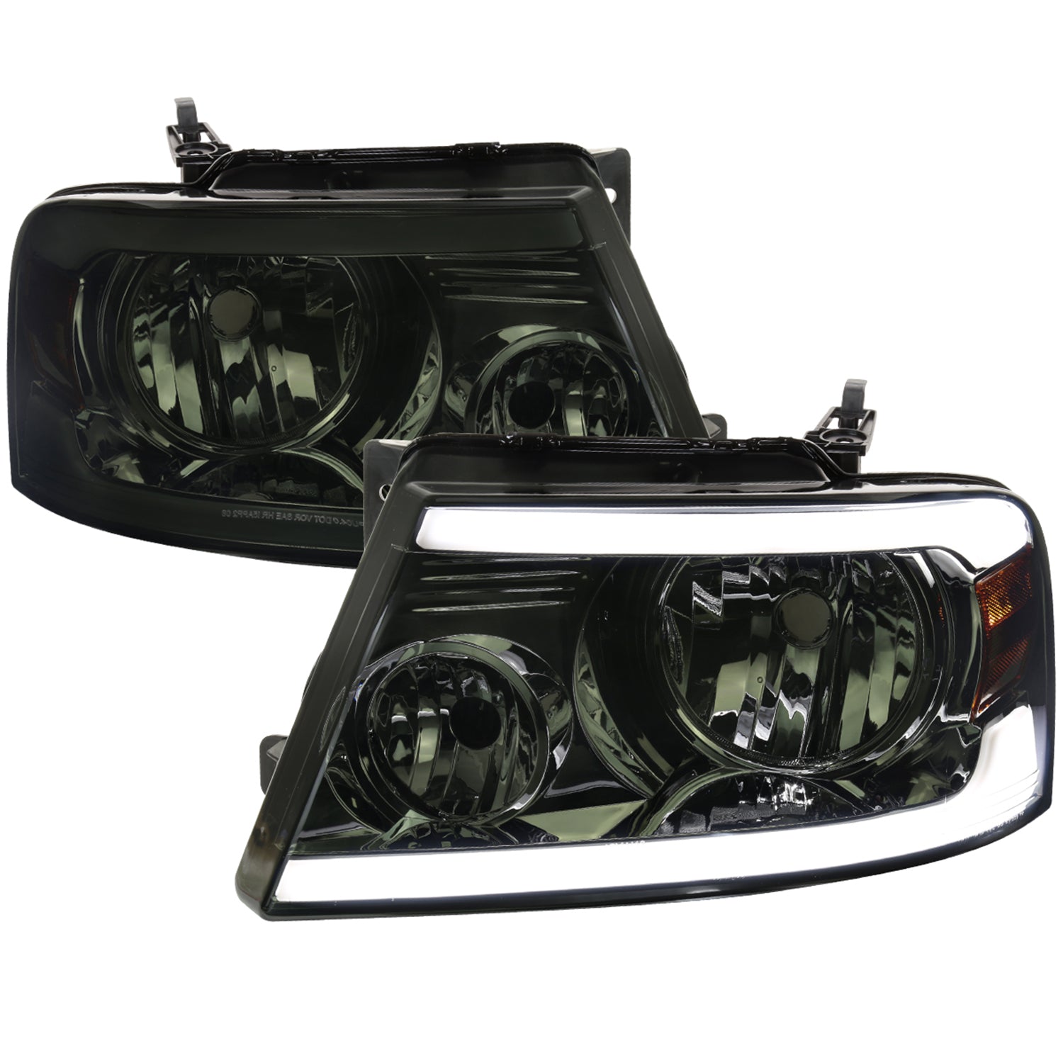 2004-2008 Ford F-150/ 06-2008 Lincoln Mark LT LED Bar Factory Headlights Chrome