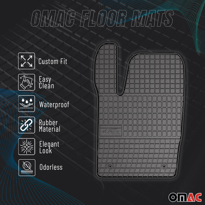 2011-2014 Mazda 2 Floor Mats Liners Full Set All Weather Rubber Black