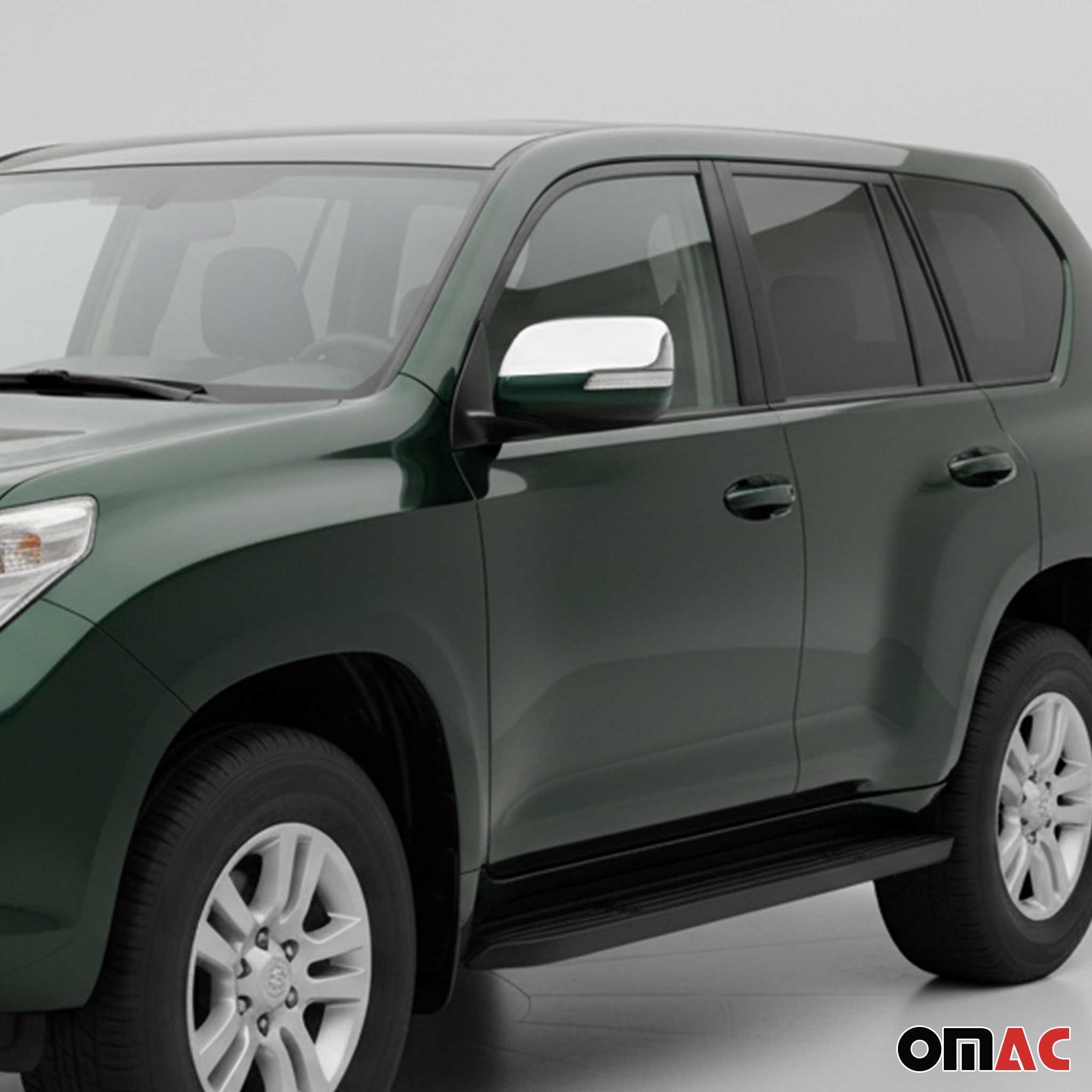 2010-2013 Lexus GX 460 Side Mirror Cover Caps Stainless Steel Silver 2 Pcs