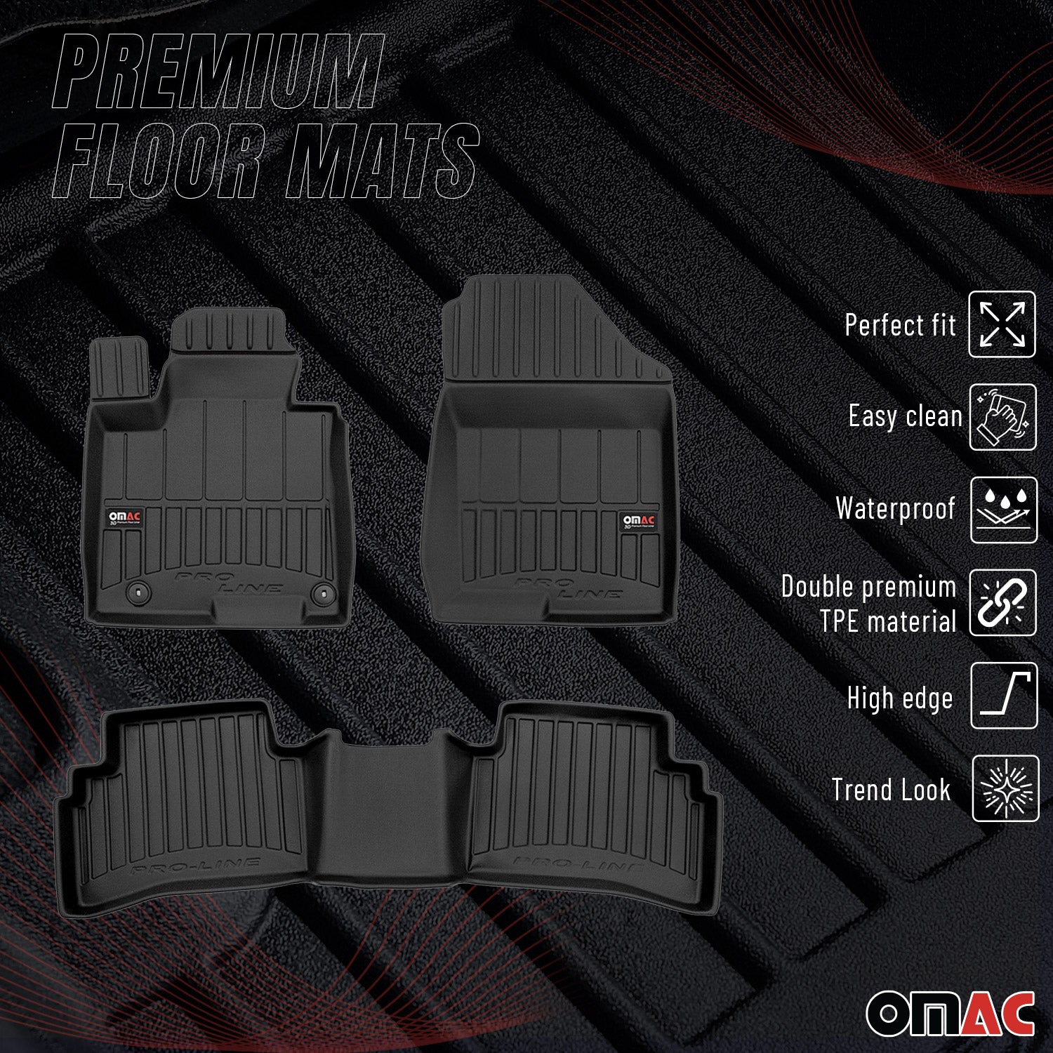 2022-2026 Hyundai Tucson Premium Floor Mats Liners Full Set All Weather Heavy Duty