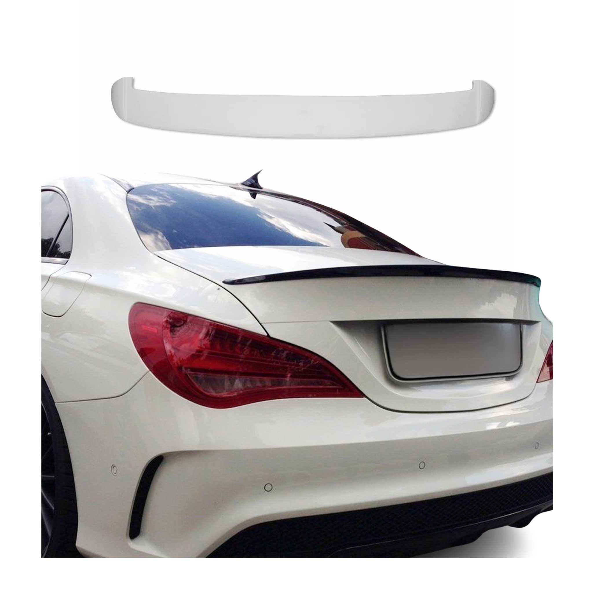 2013-2019 Mercedes CLA C117 Rear Trunk Spoiler Wing ABS Black 1Pc