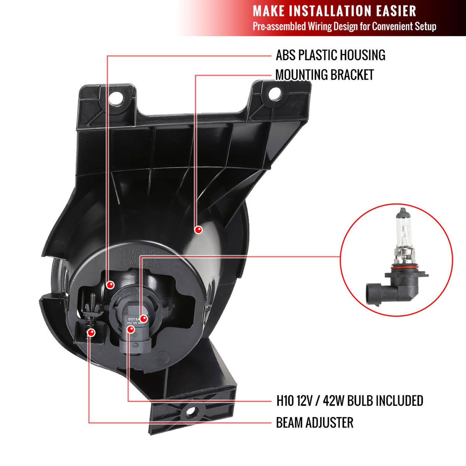 2011-2014 Ford F-150 FX2 FX4/King Ranch/ Lariat/ STX H10 Fog Lights Kit Chrome