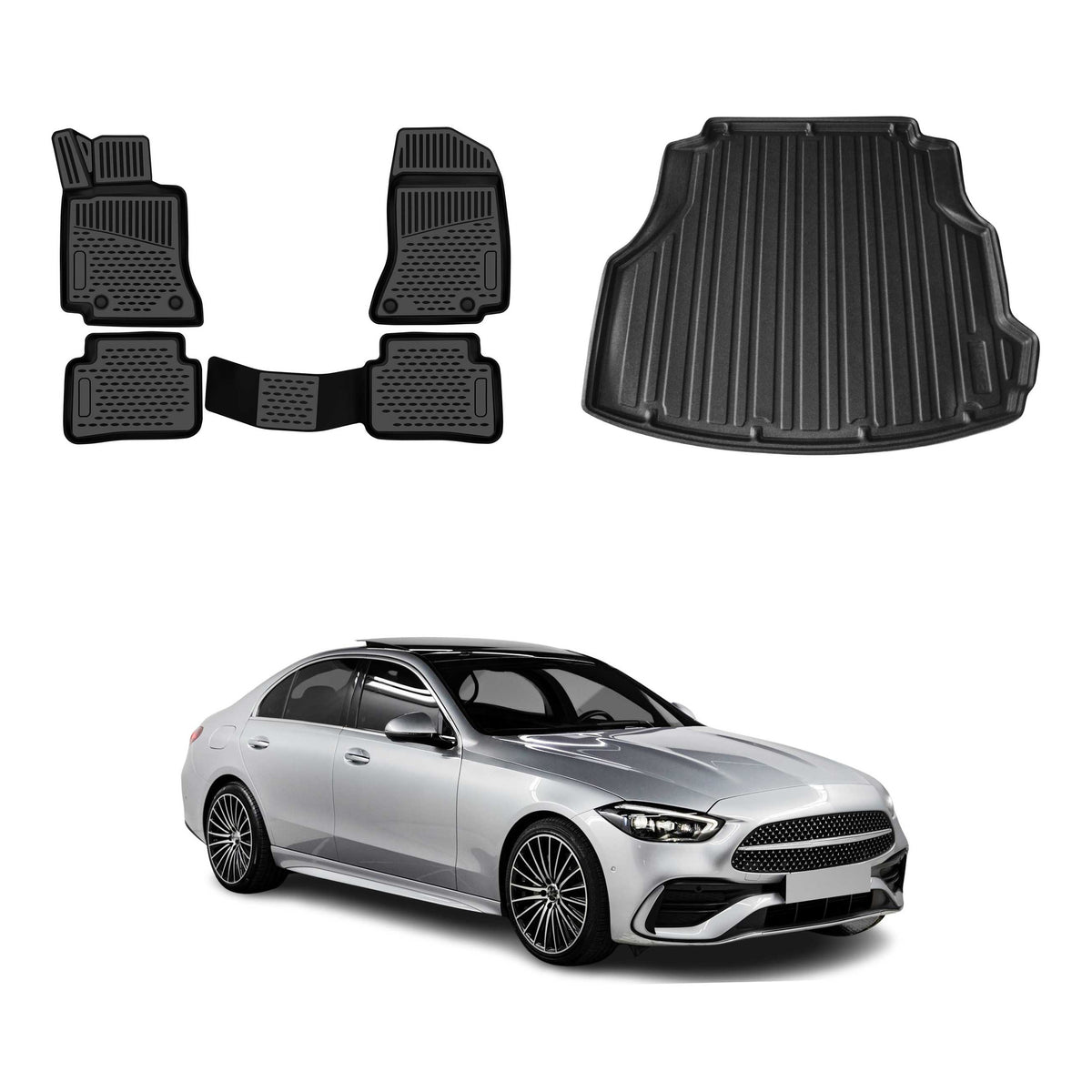 OMAC Floor Mats & Cargo Liners for Mercedes C Class Sedan W206 2022-2026