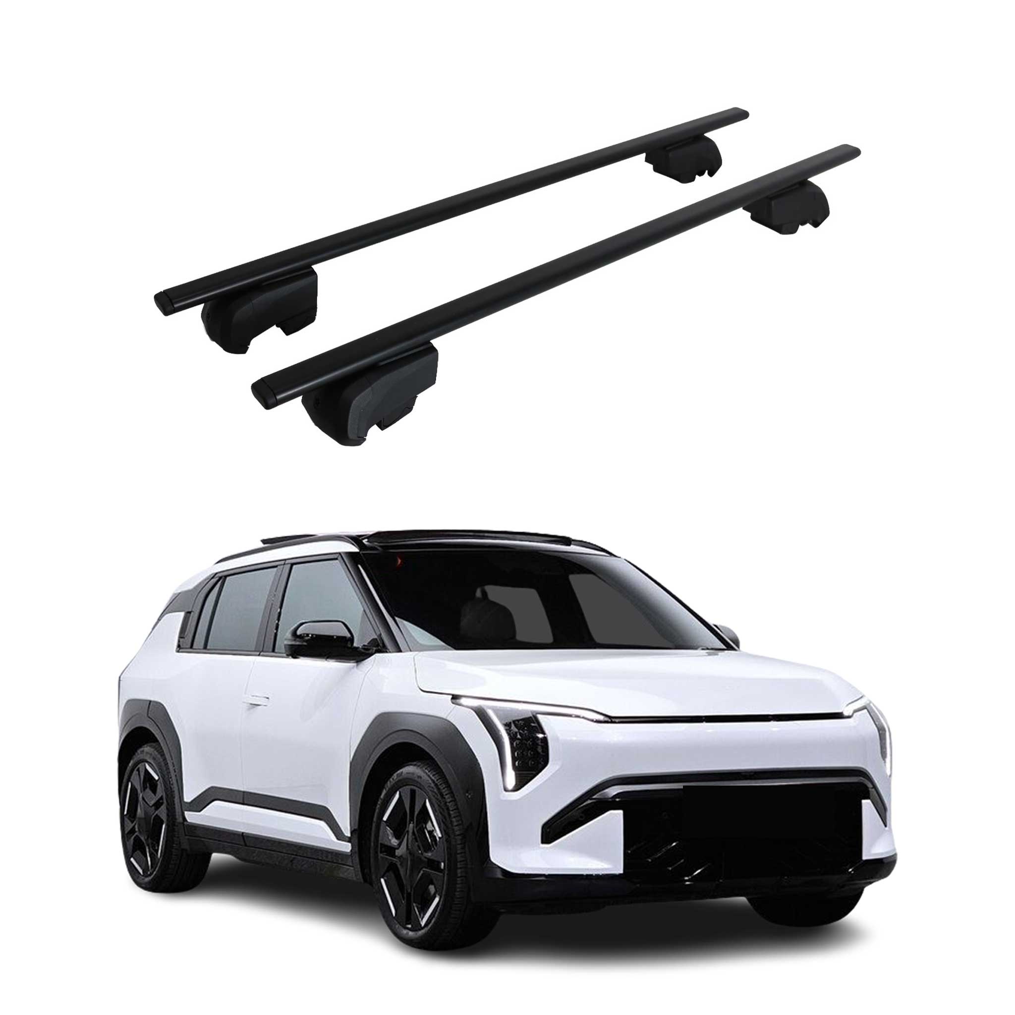 Top Roof Racks Cross Bars Luggage Carrier for Kia EV3 2026-2027 2Pcs Gray
