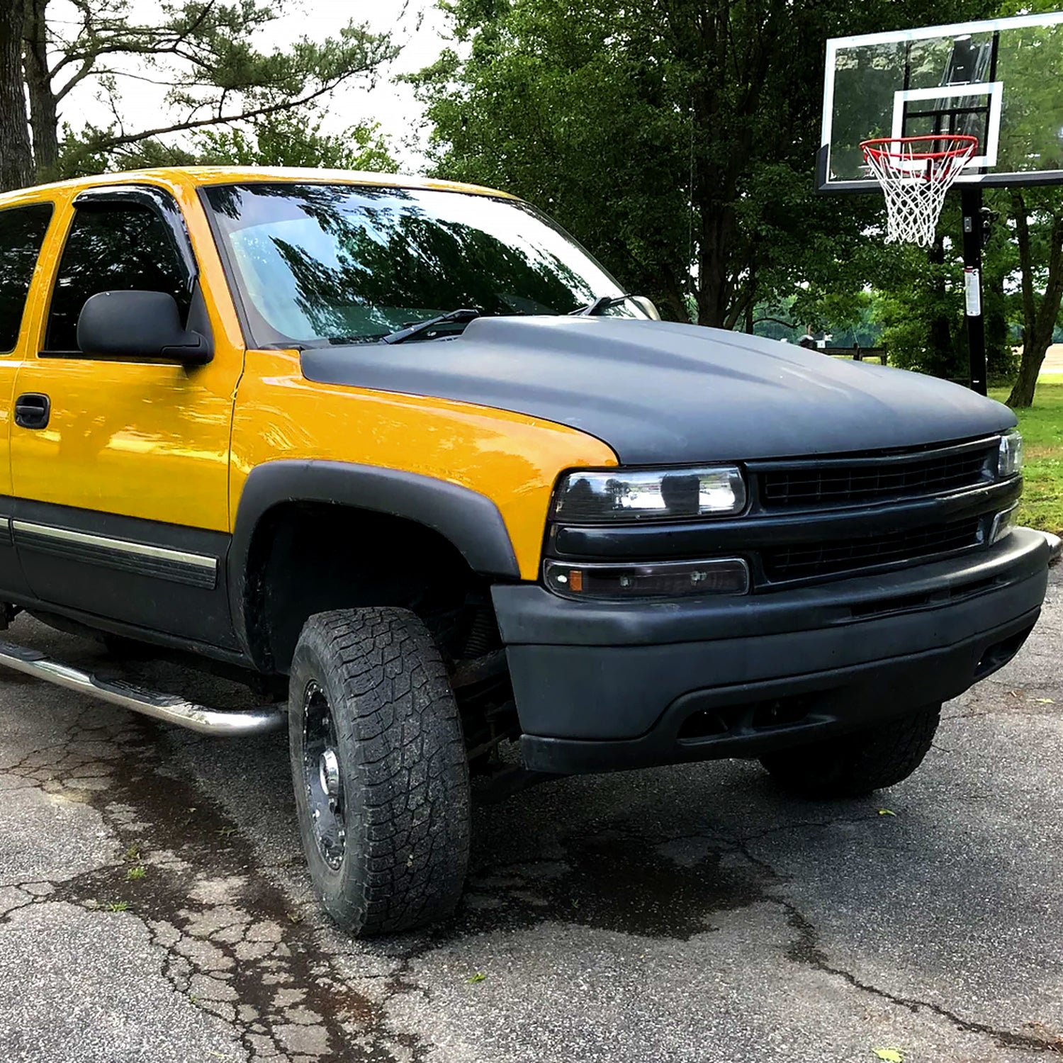 1999-2006 Chevy Silverado/Tahoe/Suburban Factory Headlights Matt Black/Clear