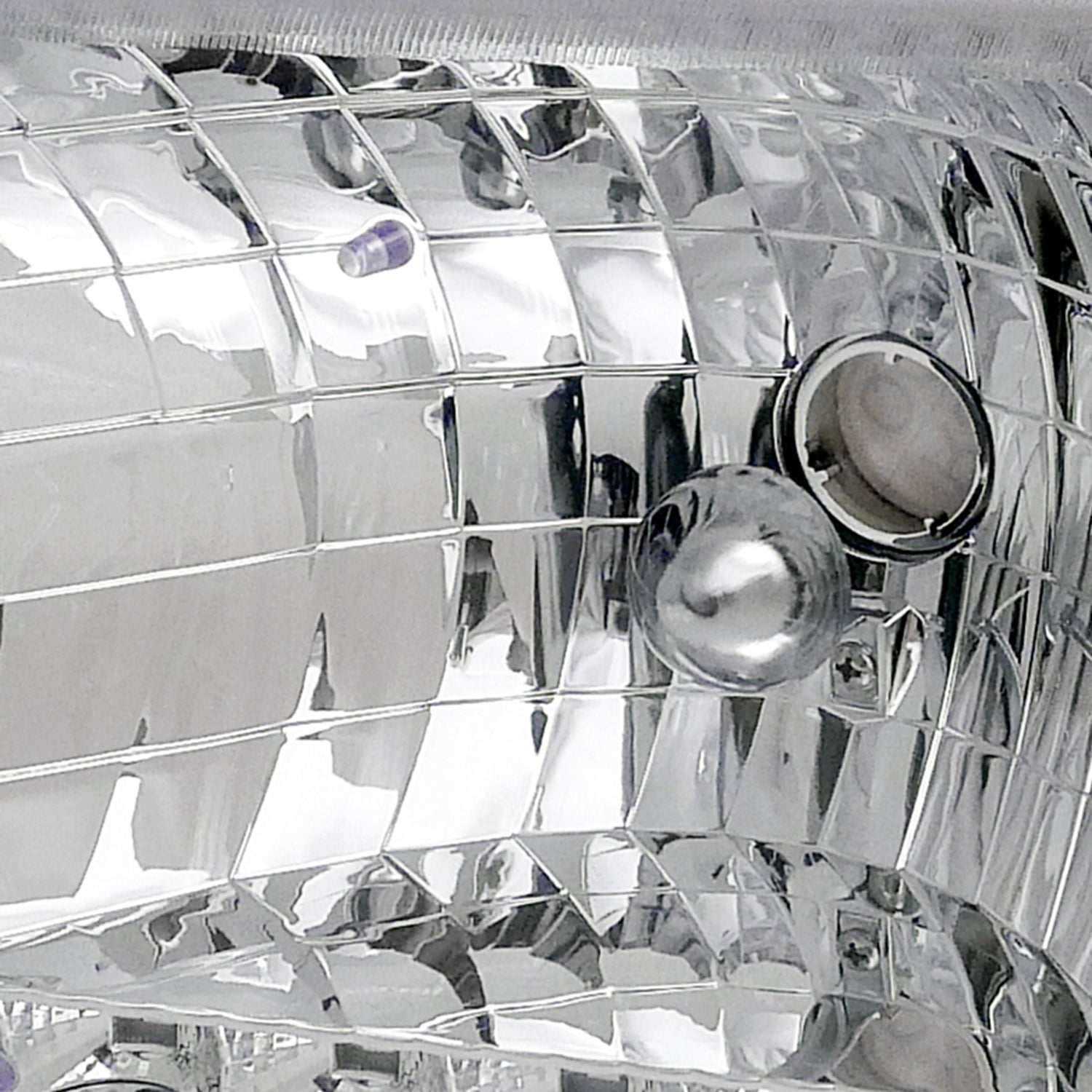 1992-2006 Ford Econoline Factory Headlights w/SMD LED Light Strip Chrome/Clear