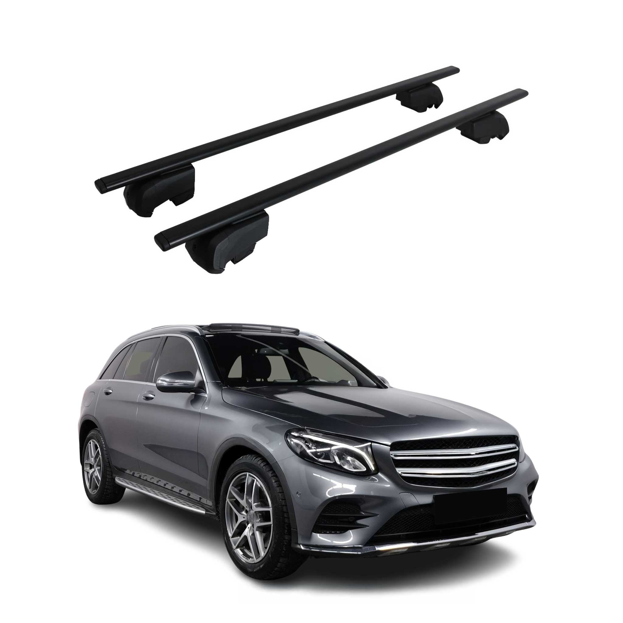 2016-2022 Mercedes GLC Class X253 Roof Rack Cross Bars Black