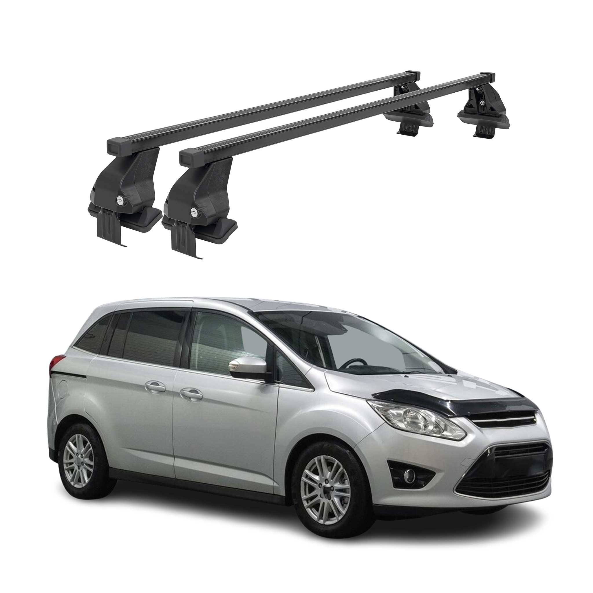 2013-2017 Ford C-Max Roof Rack Cross Bars Black