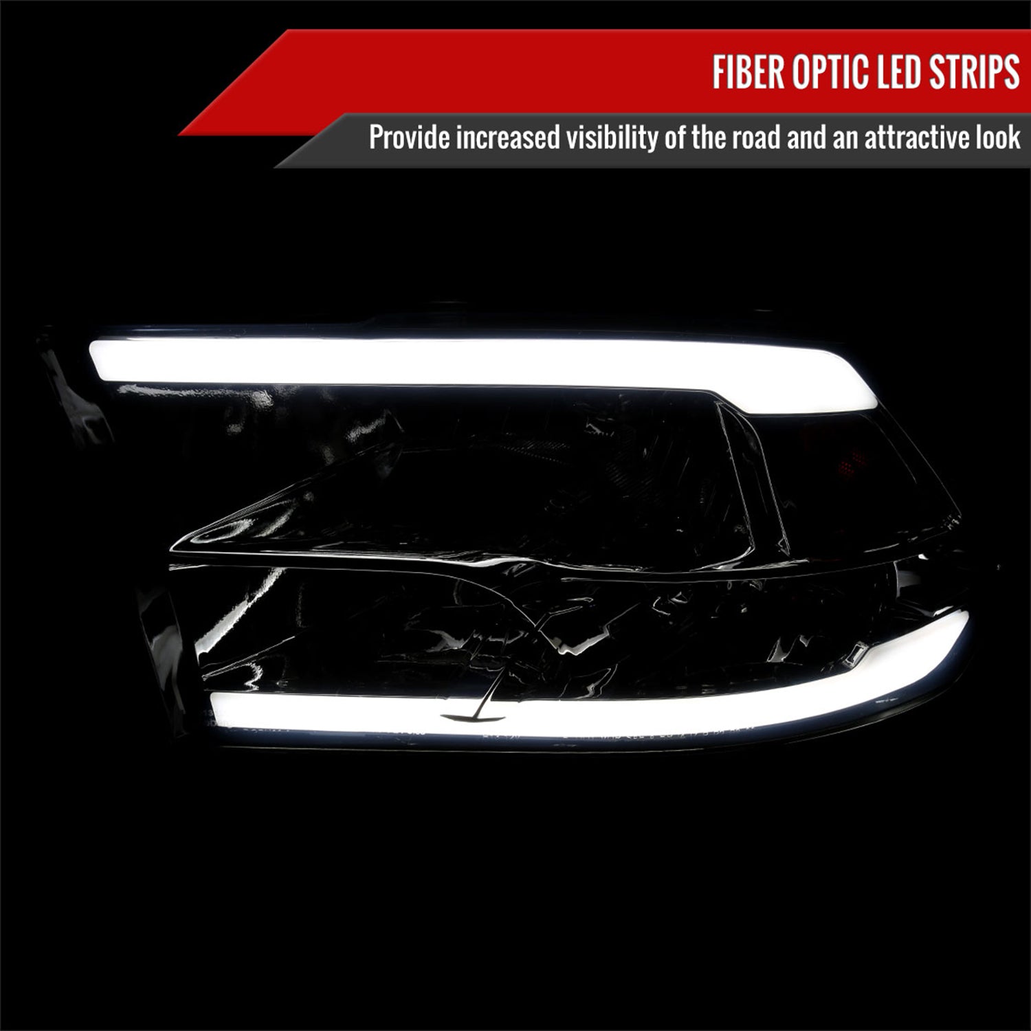 2009-2018 Dodge RAM 1500/ RAM 2500/3500 LED Bar Factory Headlights Chrome