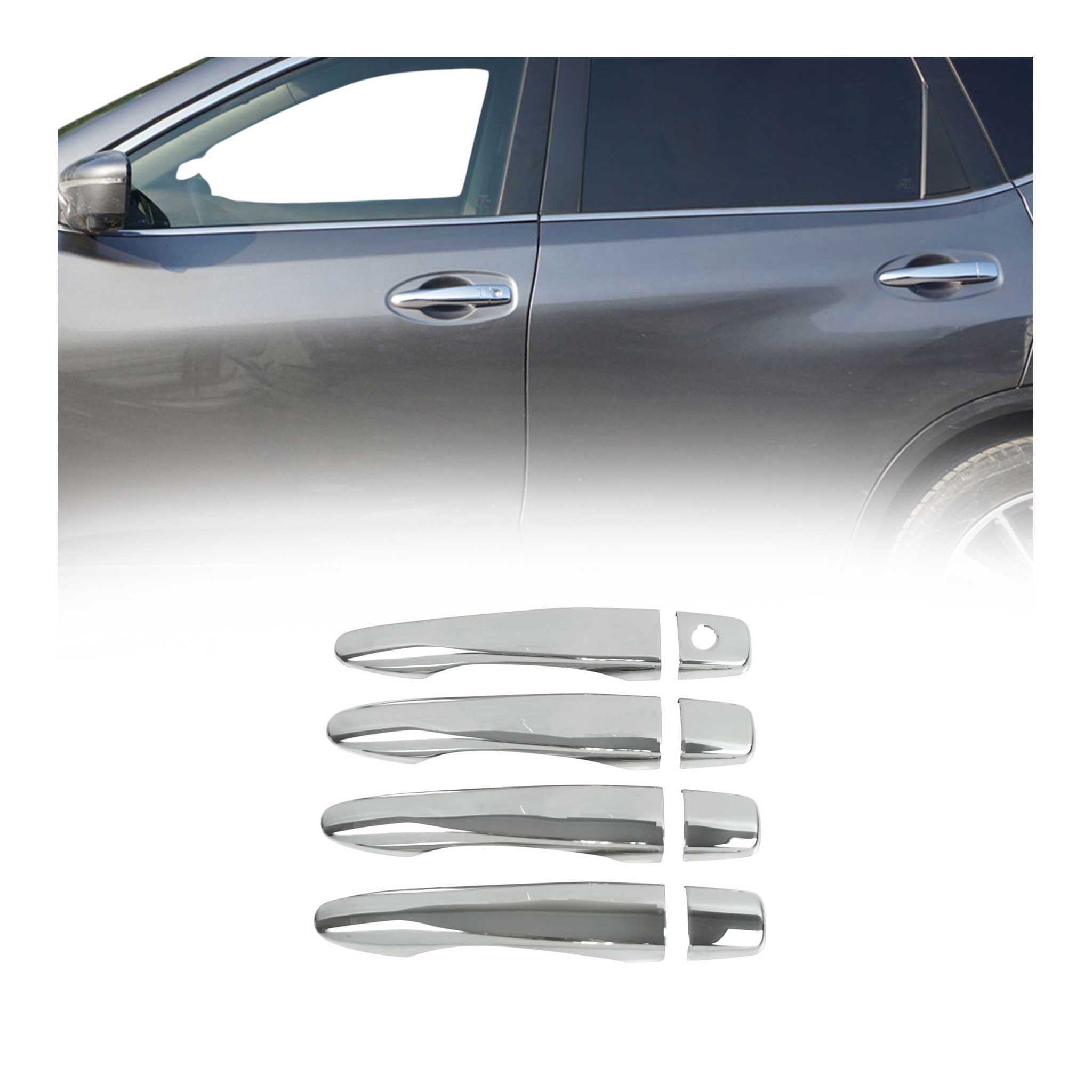 2014-2020 Nissan Rogue Car Door Handle Cover Protector Stainless Steel Chrome 8 Pcs