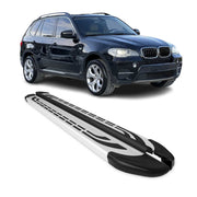 2007-2013 BMW X5 E70 Running Boards Side Steps Silver