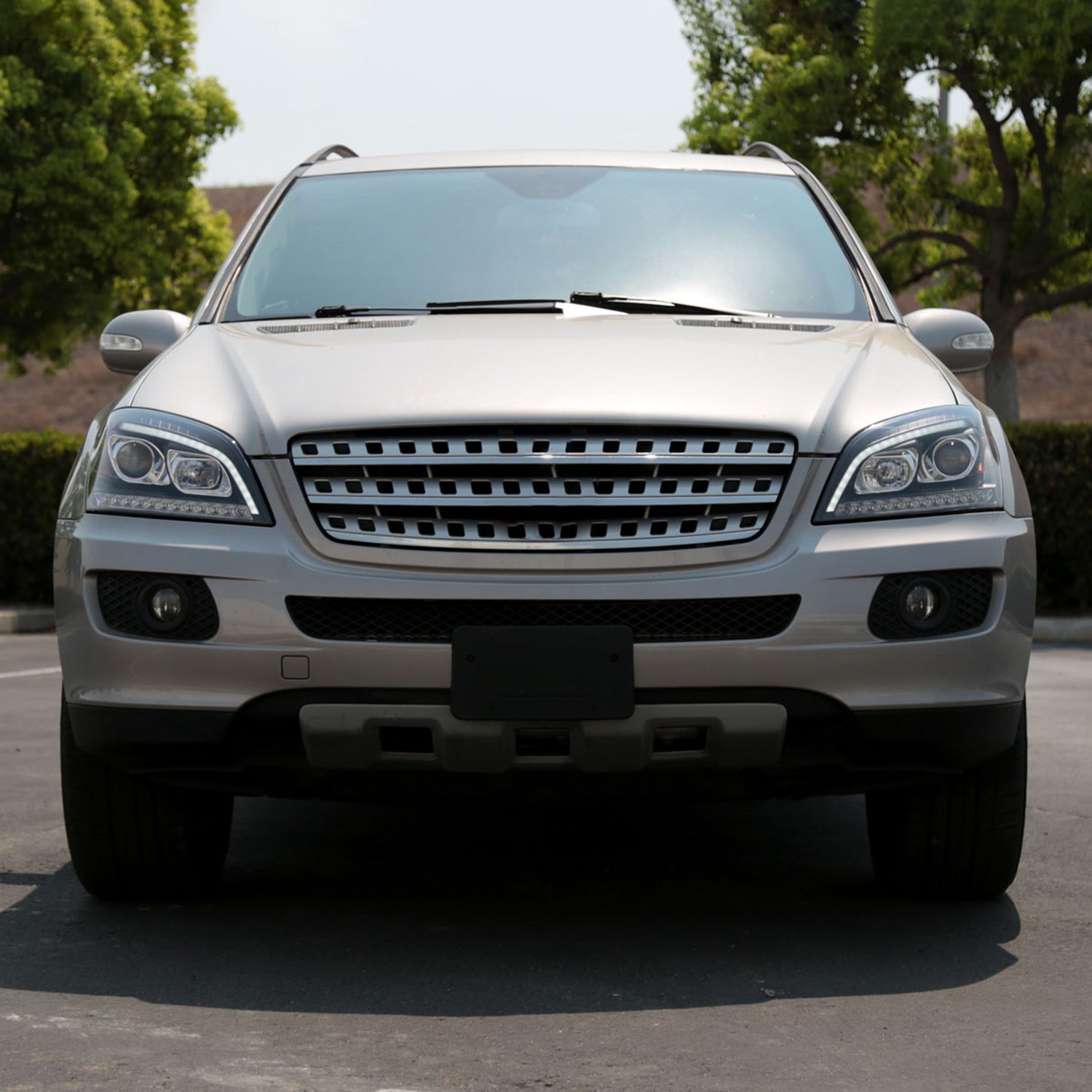 2006-2008 Mercedes W164 ML Class LED Bar Headlights Signal Lights Matte Black