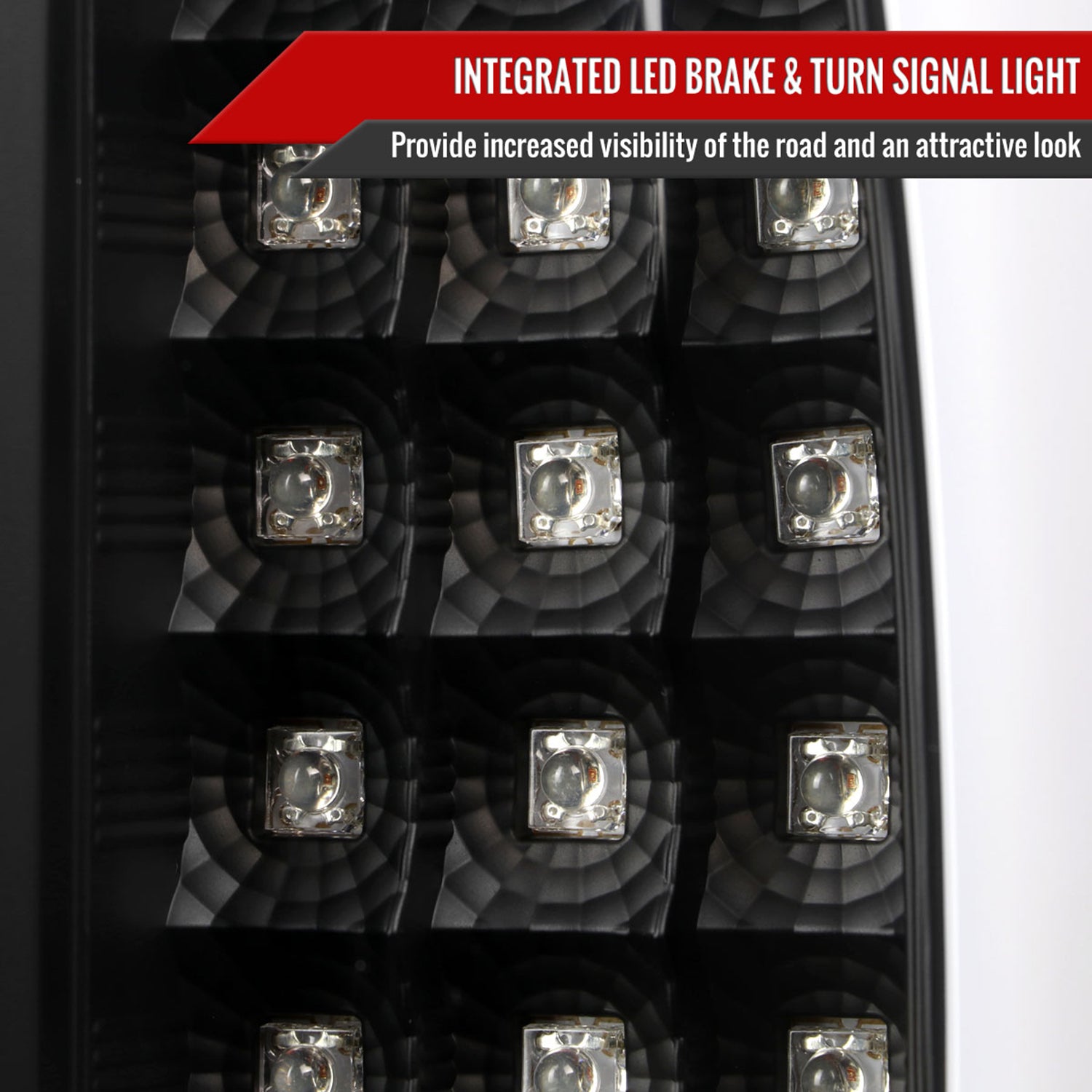 2007-2009 Dodge RAM 1500/2500/3500 LED Tail Lights Matte Black/Clear Lens