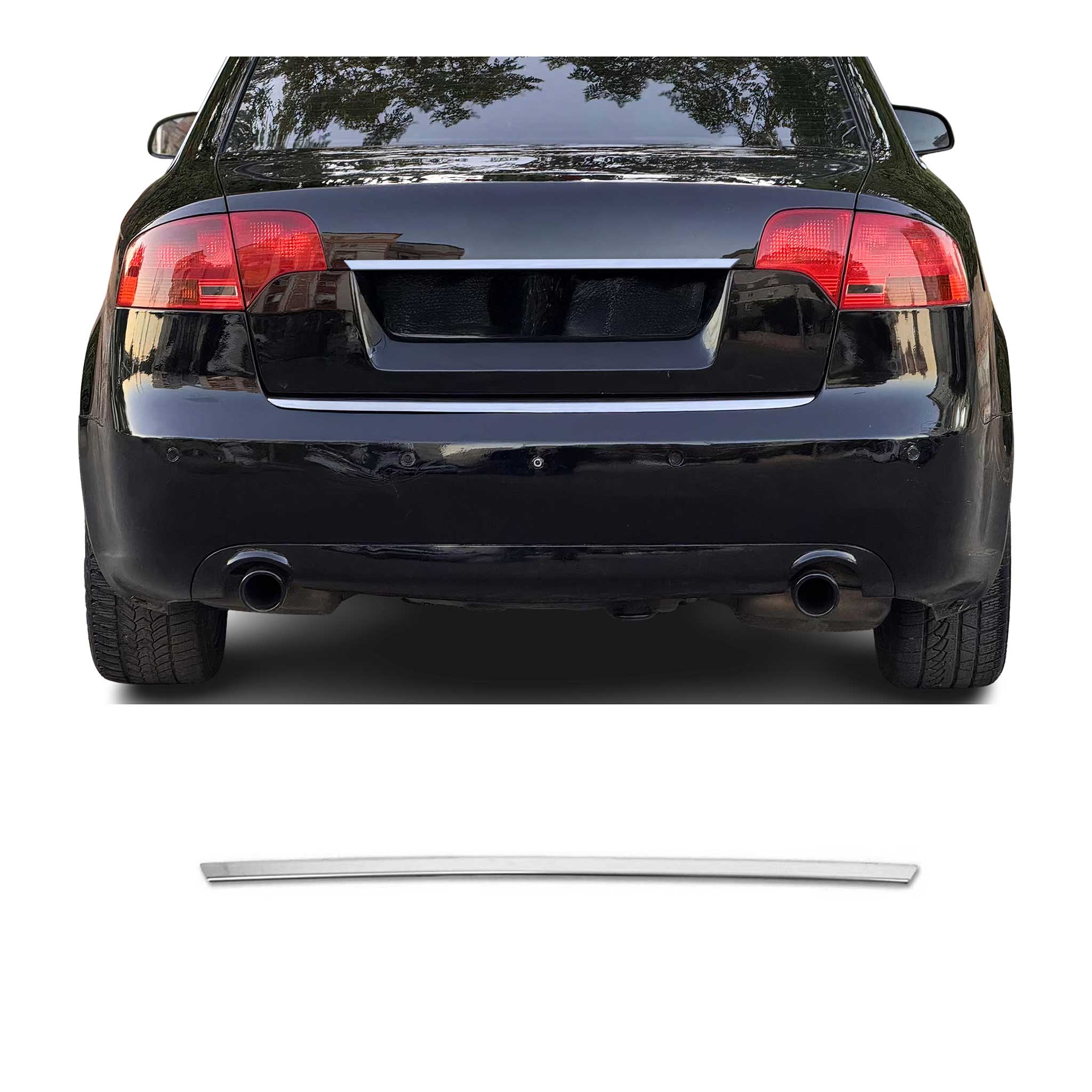 2004-2008 Audi A4 Sedan (B7; Typ 8E/8H) Rear Trunk Tailgate Door Handle Cover Stainless Steel