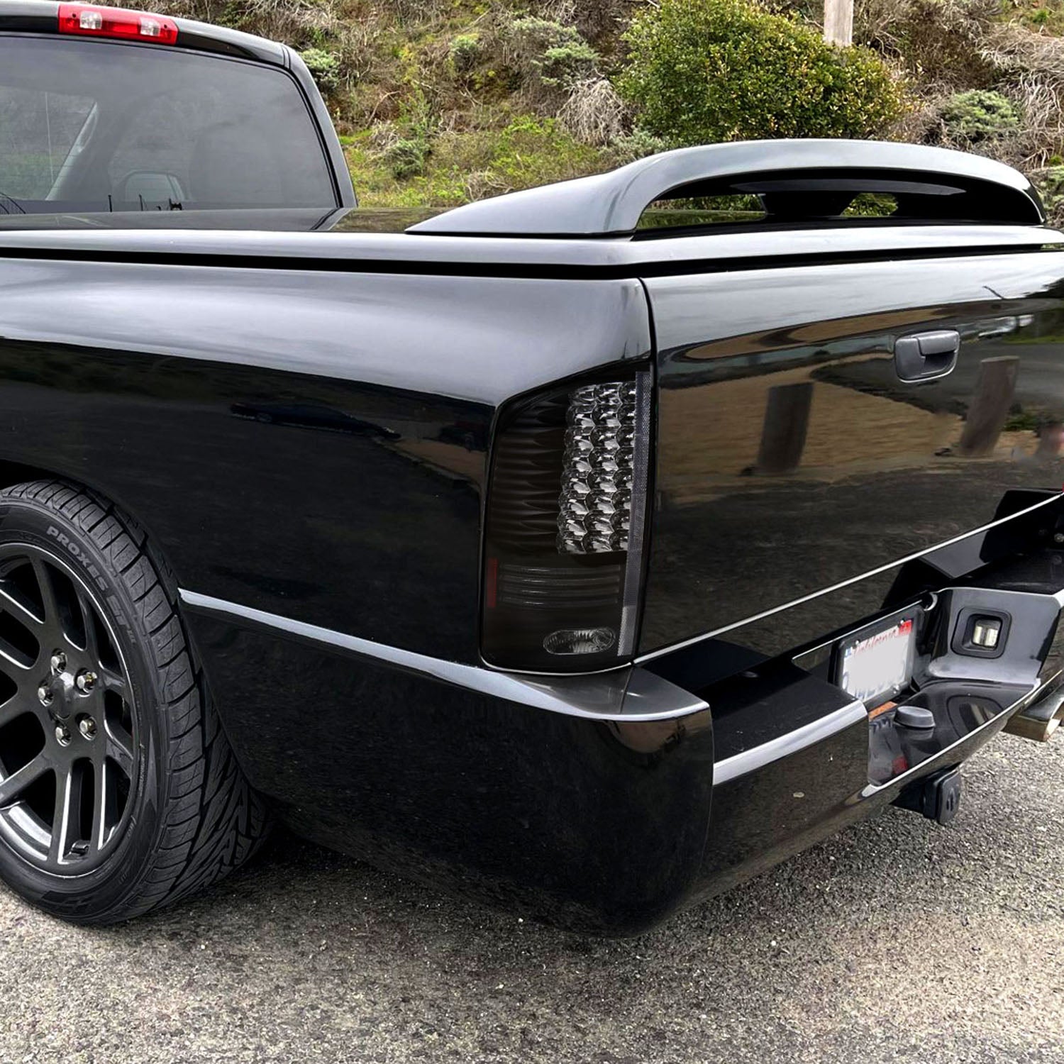 2002-2006 Dodge RAM LED Tail Lights Matte Black Housing/Clear Lens