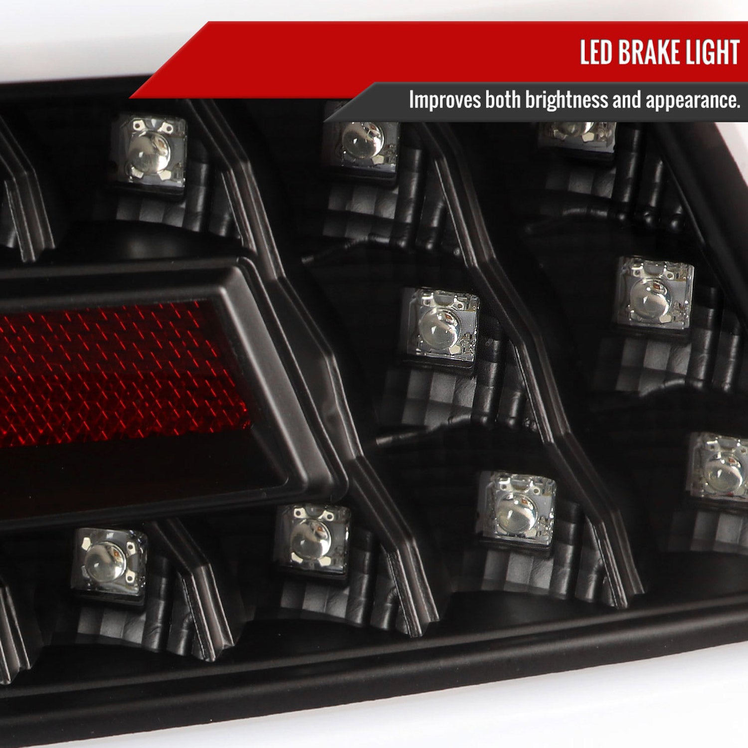 2015-2021 Subaru WRX Sequential White Bar LED Tail Lights Matte Black/Clear