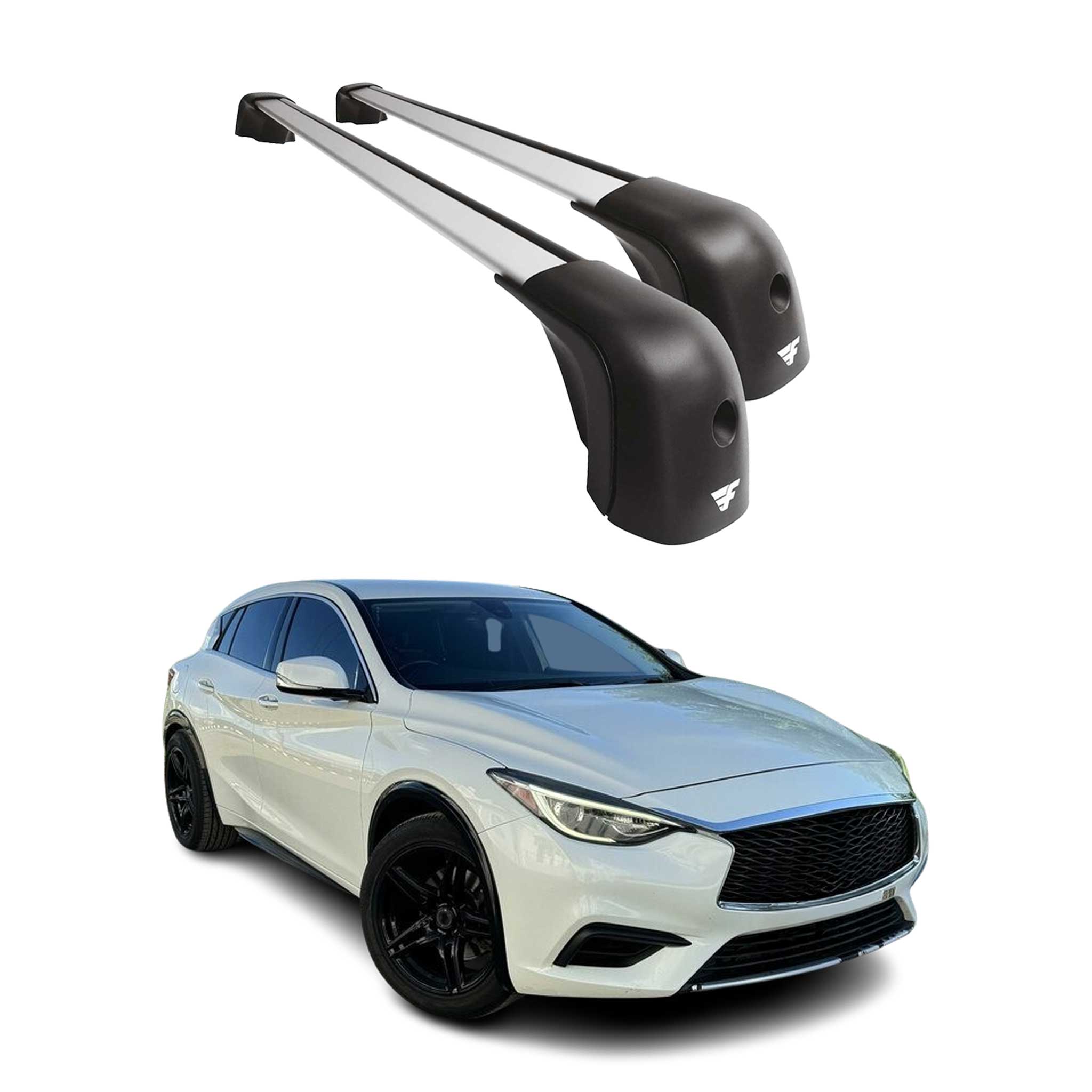 2017-2019 Infiniti QX30 Roof Racks Cross Bars Silver