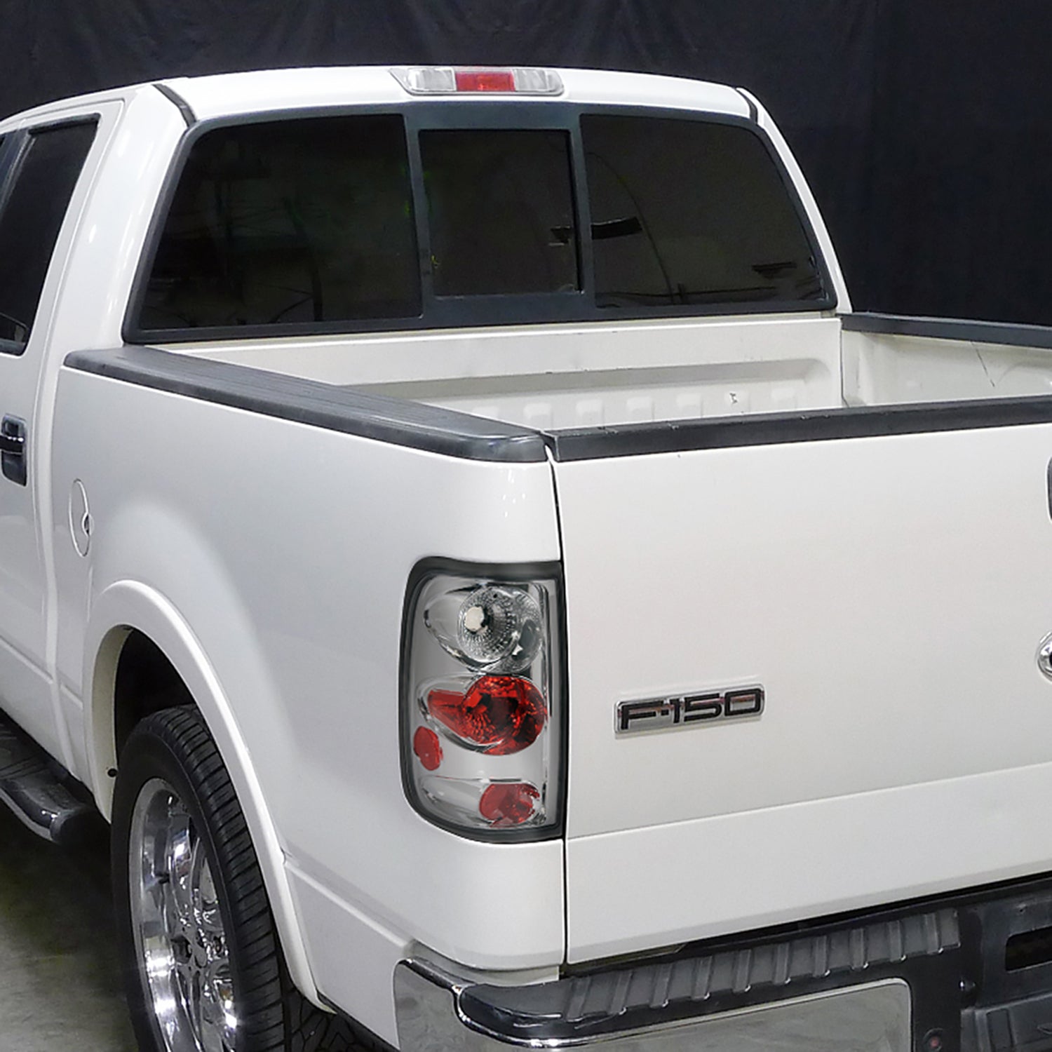 2004-2008 Ford F-150 Styleside Tail Lights Chrome Housing/Clear Lens