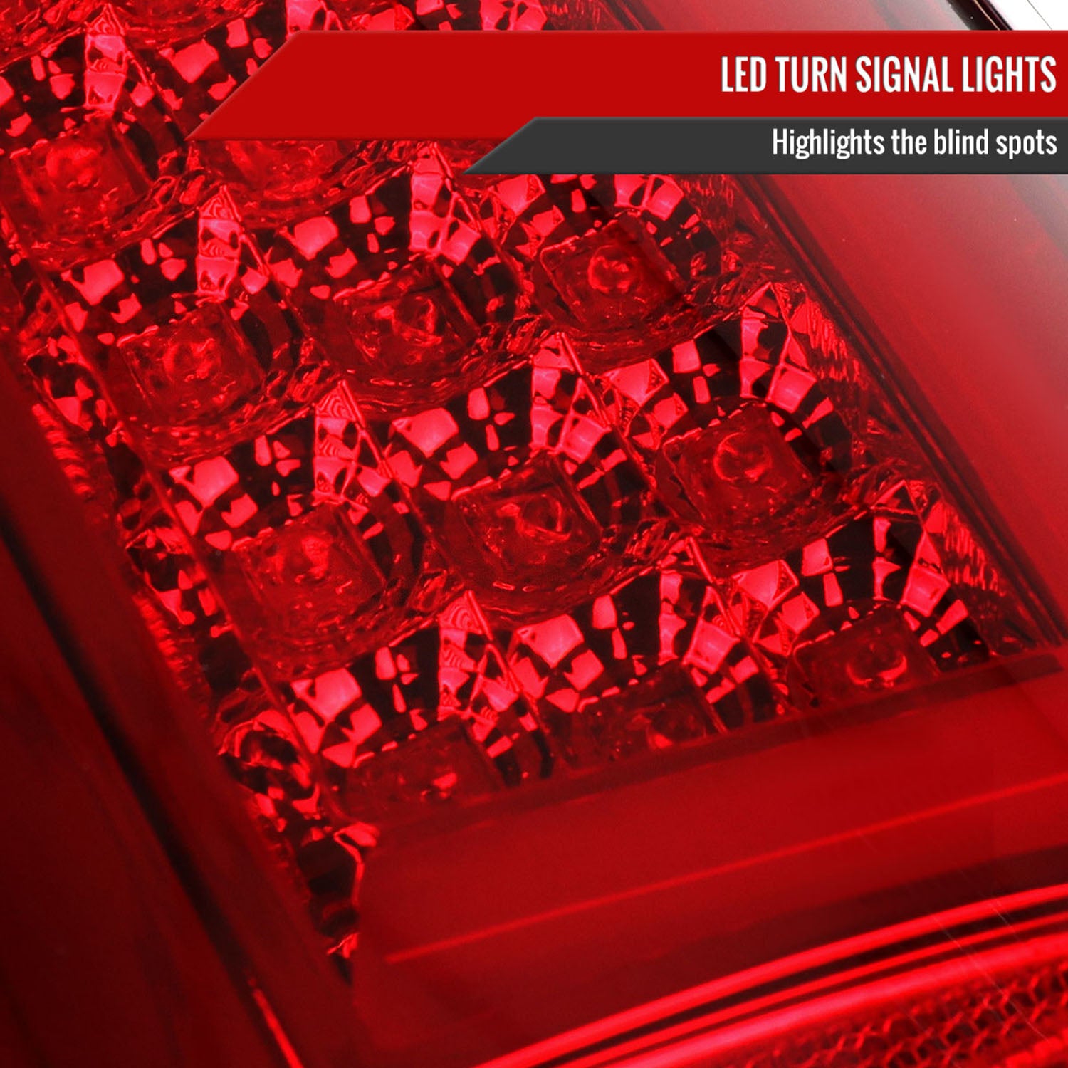 2002-2006 Dodge RAM 1500 2500 3500 LED Tail Lights Chrome Housing/Red Lens